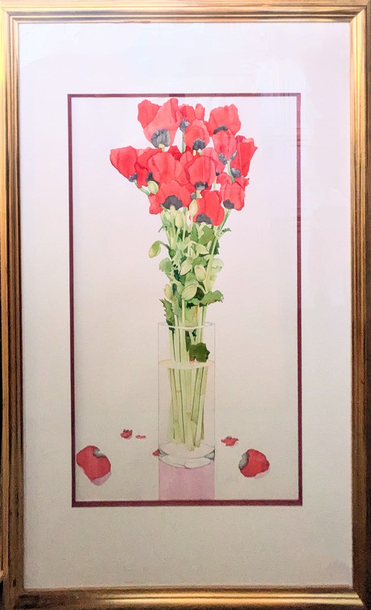 Old Farm Poppies Original Artwork