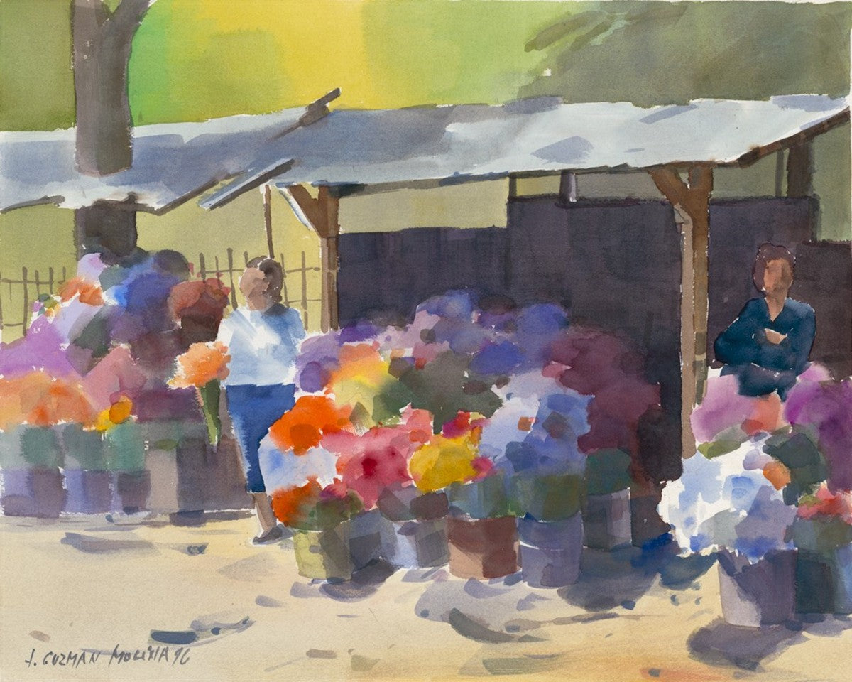Flower Market Original Artwork