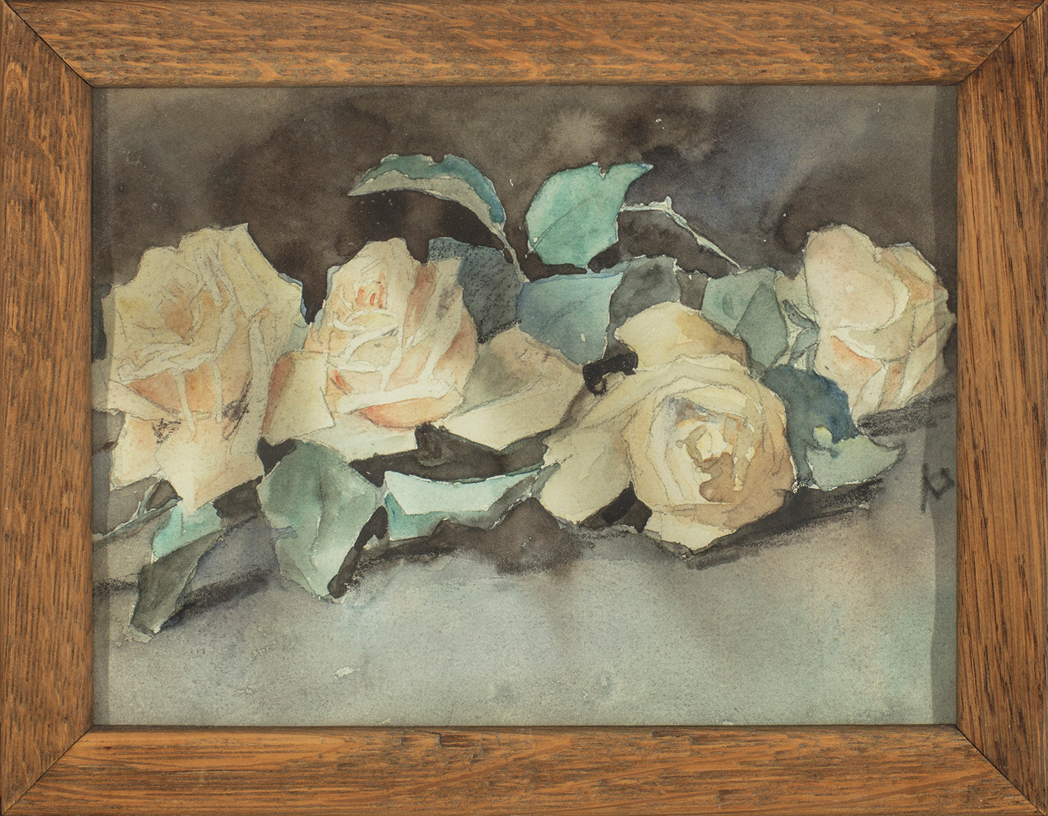 Yellow Roses Watercolor on Paper Original Artwork