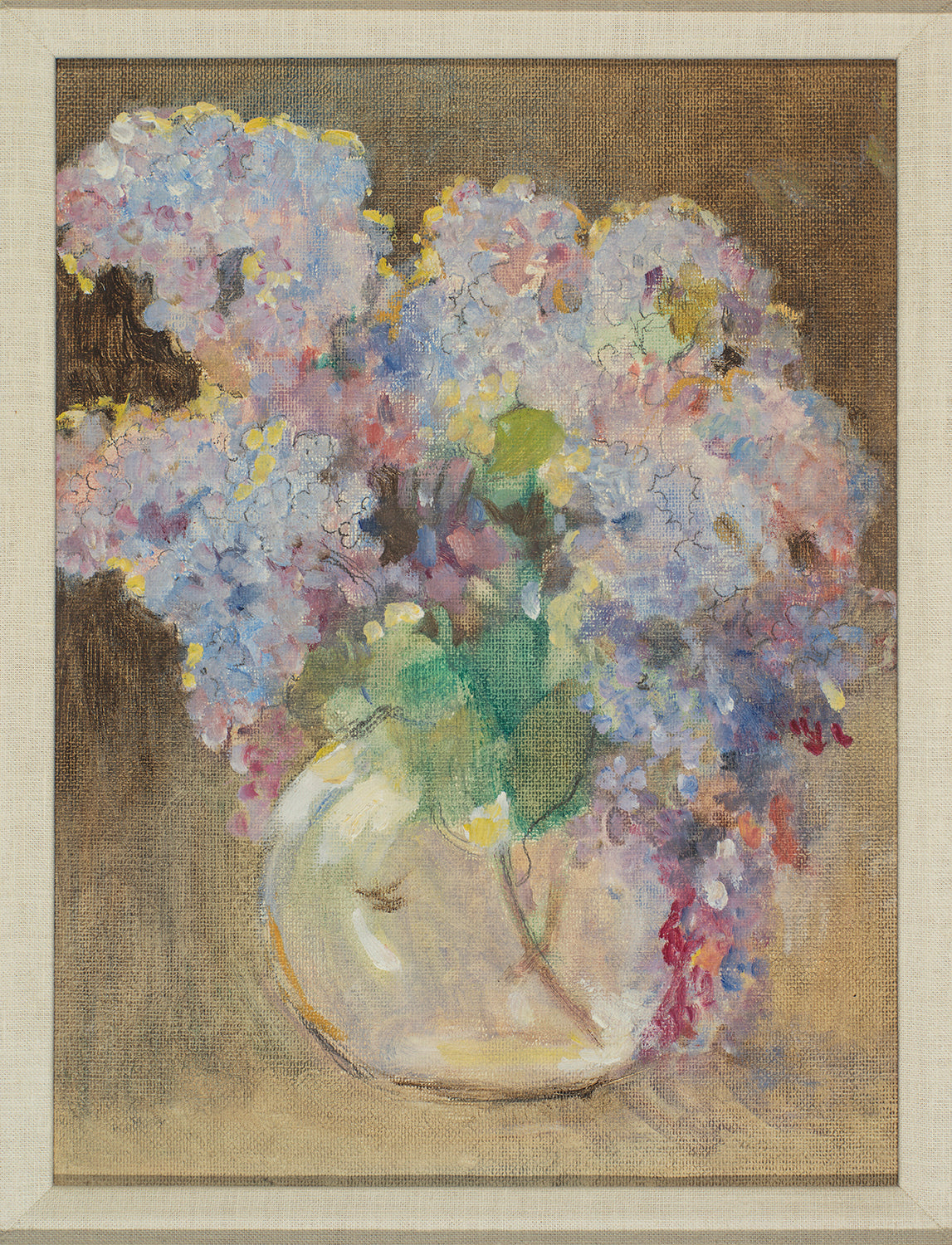 Hydrangeas in a Glass Vase Original Artwork