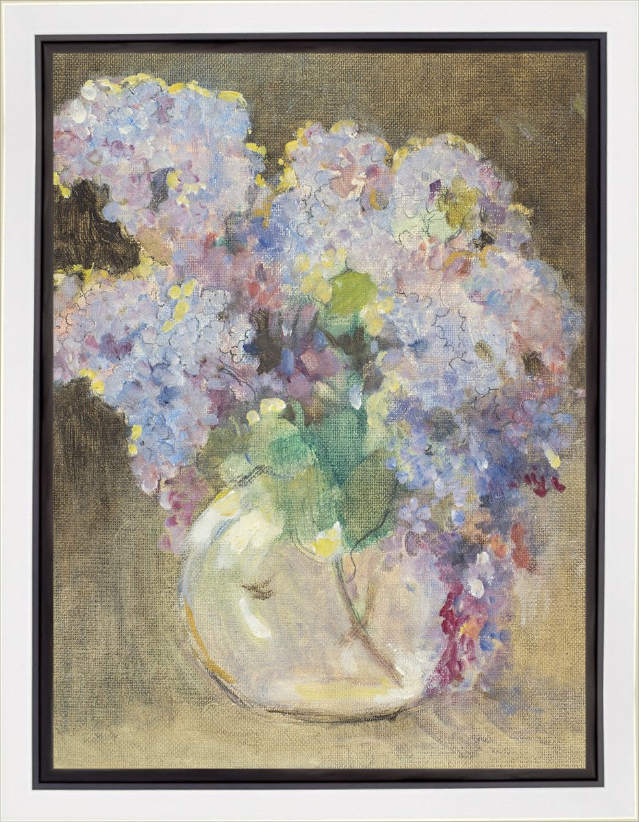 Hydrangeas in a Glass Vase