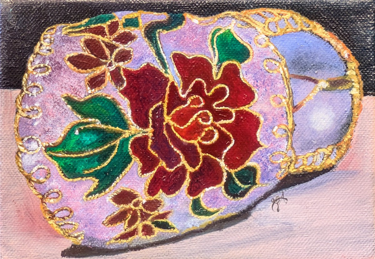 Mom's Ceramic Shoe Collection Original Artwork