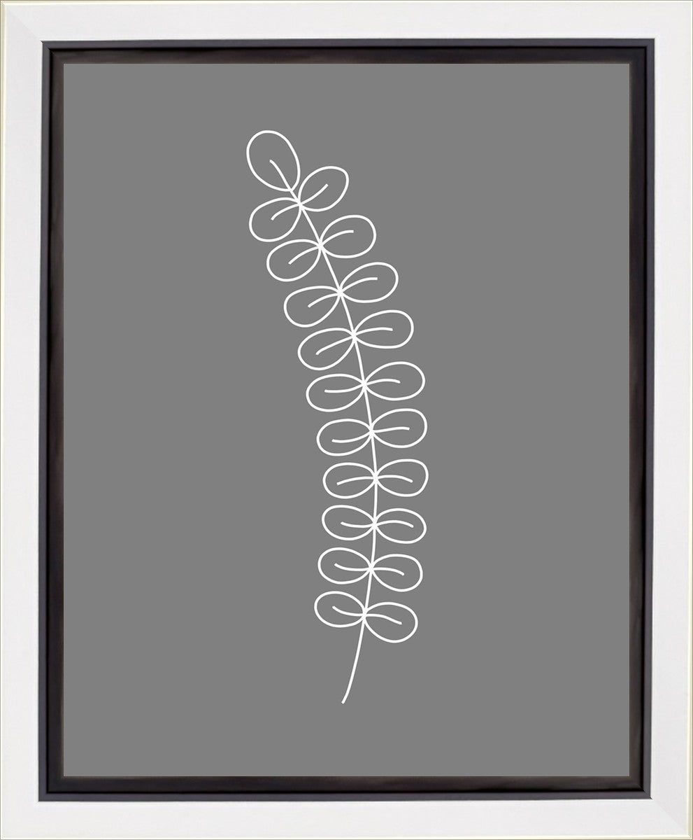 Minimalist Stem Gray Gallery Wrap