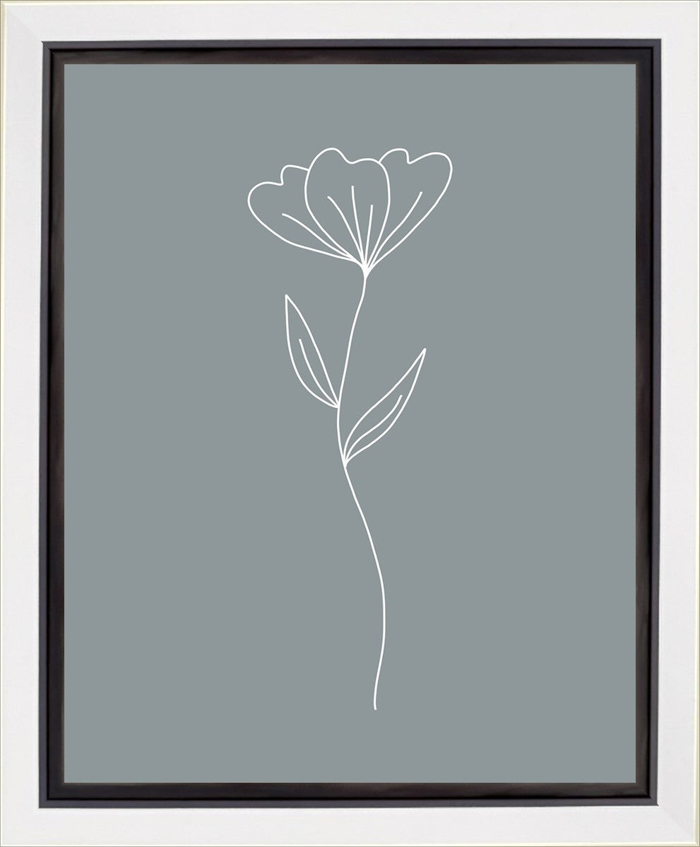 Minimalist Flower Blue Gallery Wrap