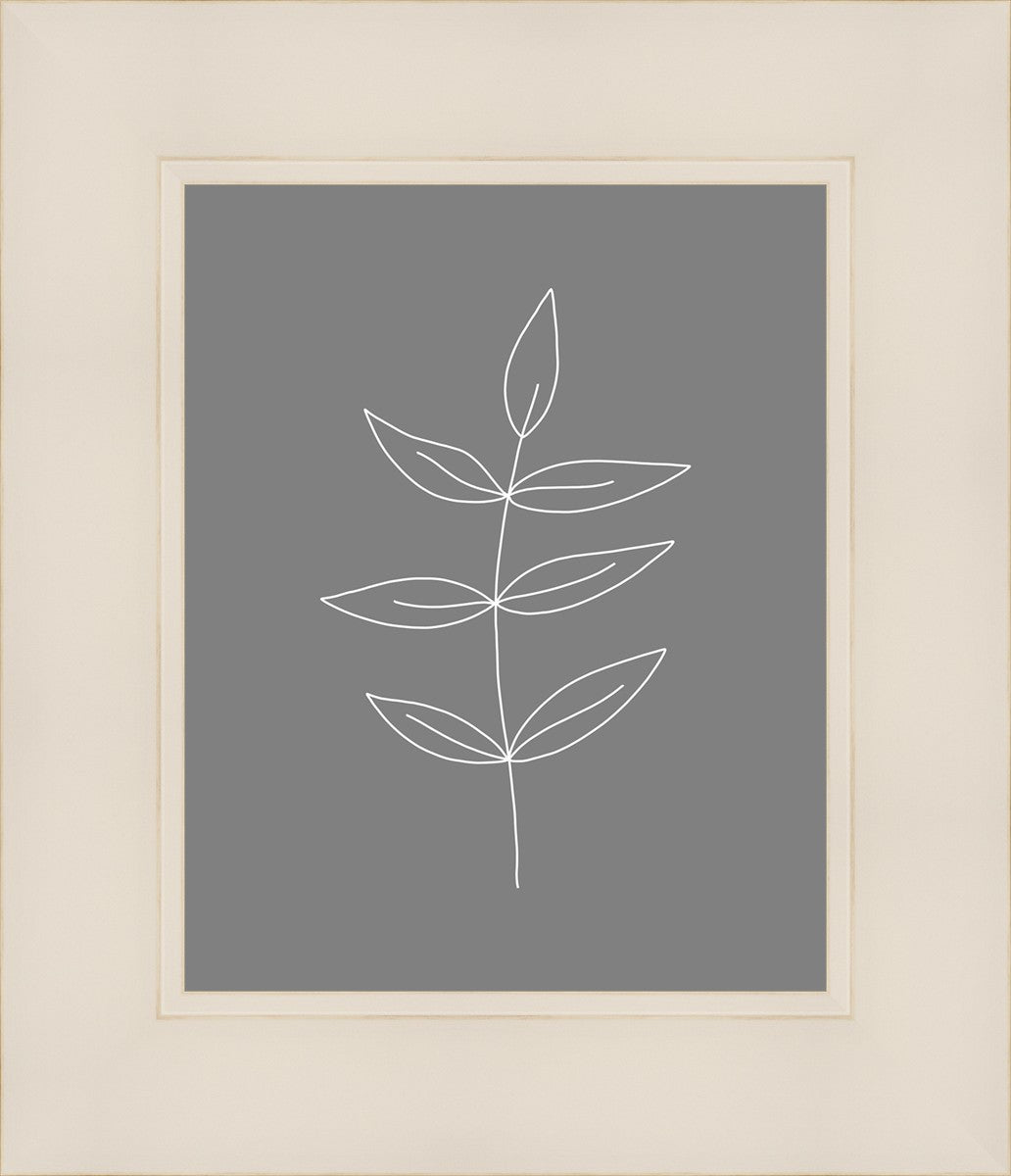 Minimalist Leaves Gray