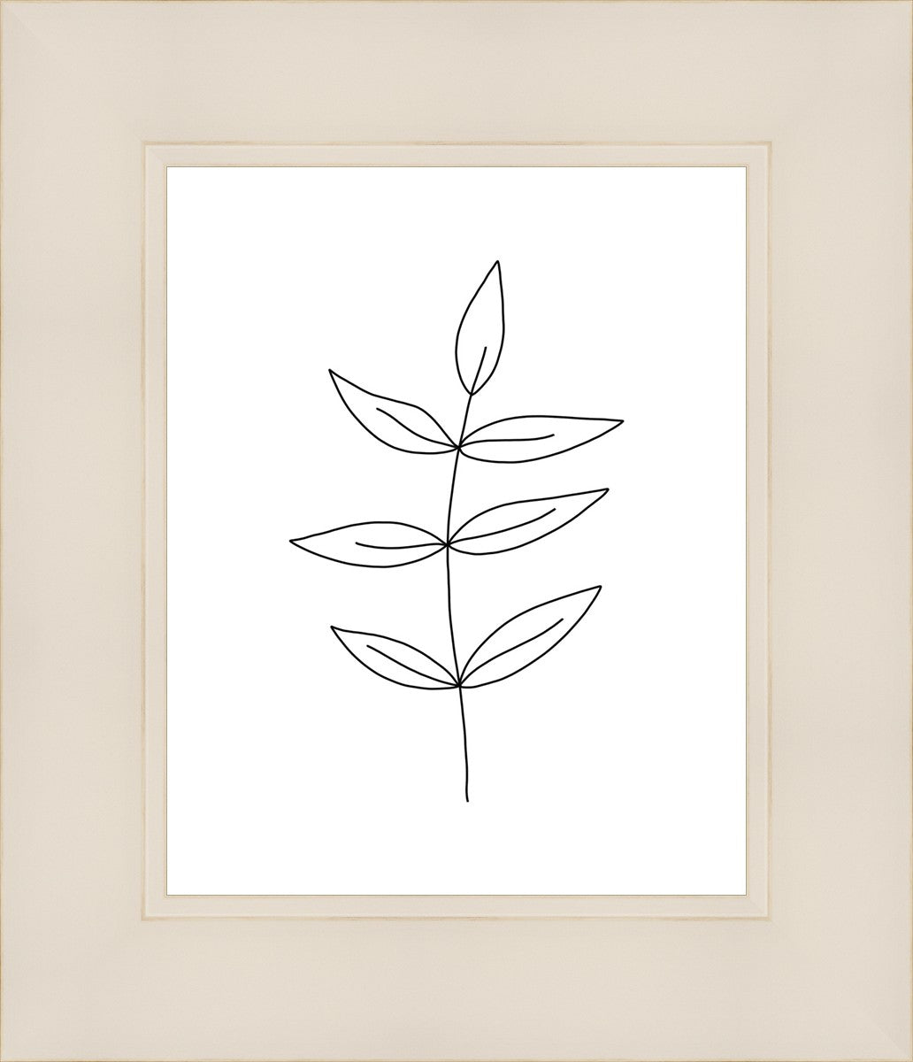 Minimalist Leaves White