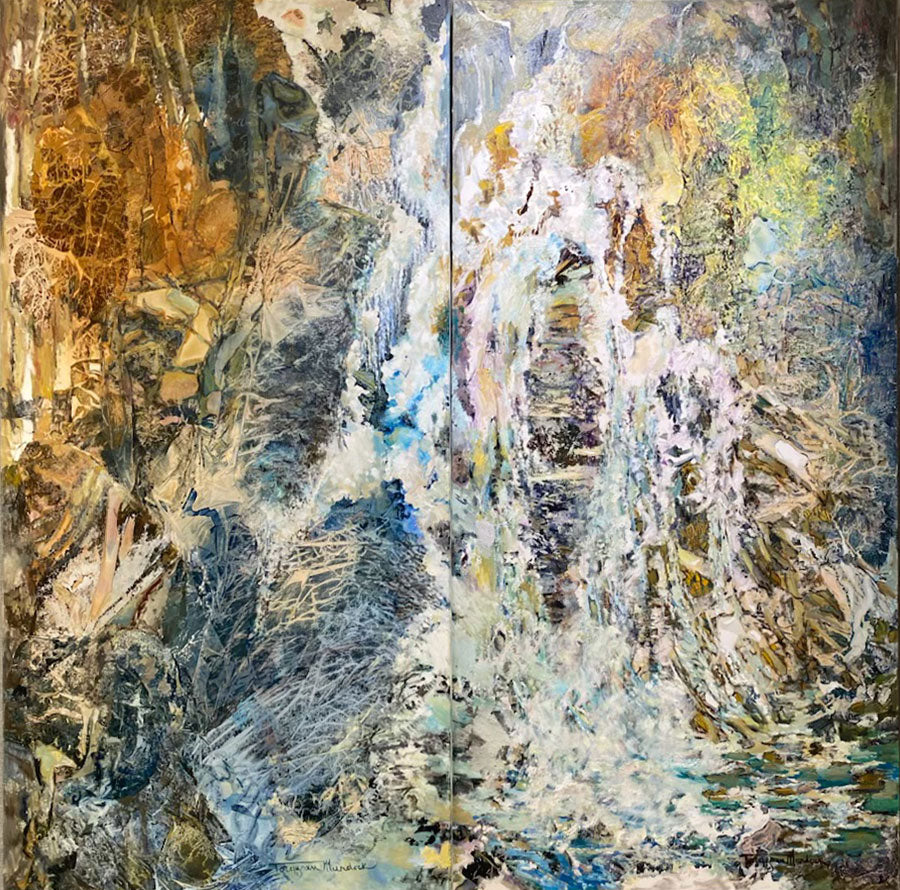 Geiranger Falls Diptych Original Artwork