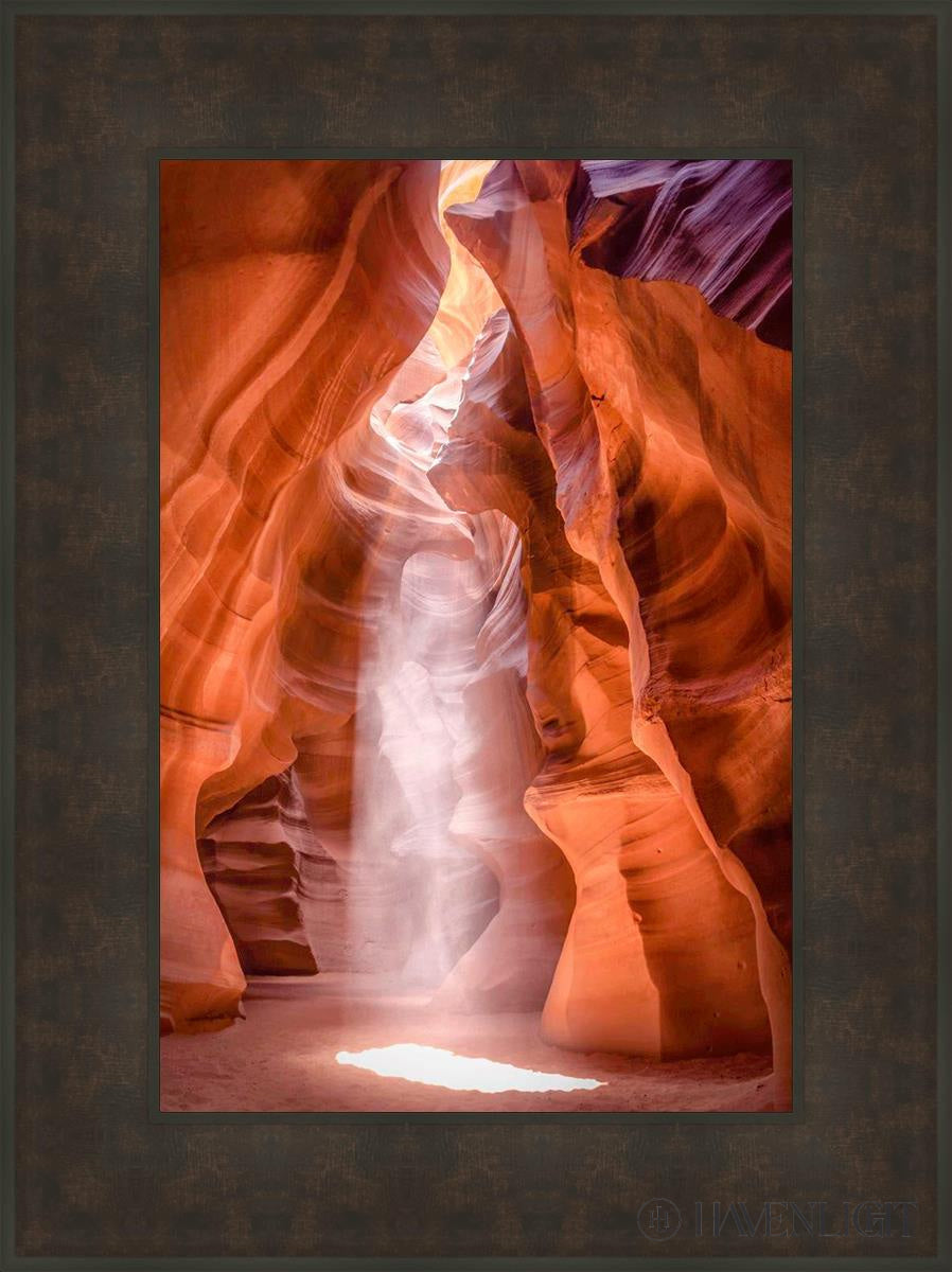 Antelope Canyon Cathedral Open Edition Canvas / 16 X 24 Bronze Frame 23 3/4 31 Art