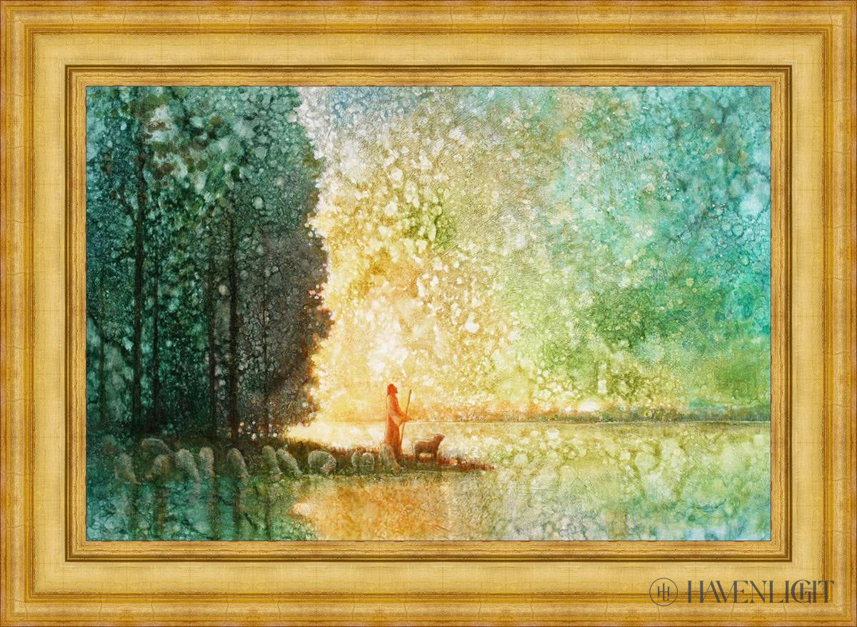 Beside Quiet Waters Open Edition Canvas / 36 X 24 Colonial Gold Metal Leaf 44 3/4 32 Art