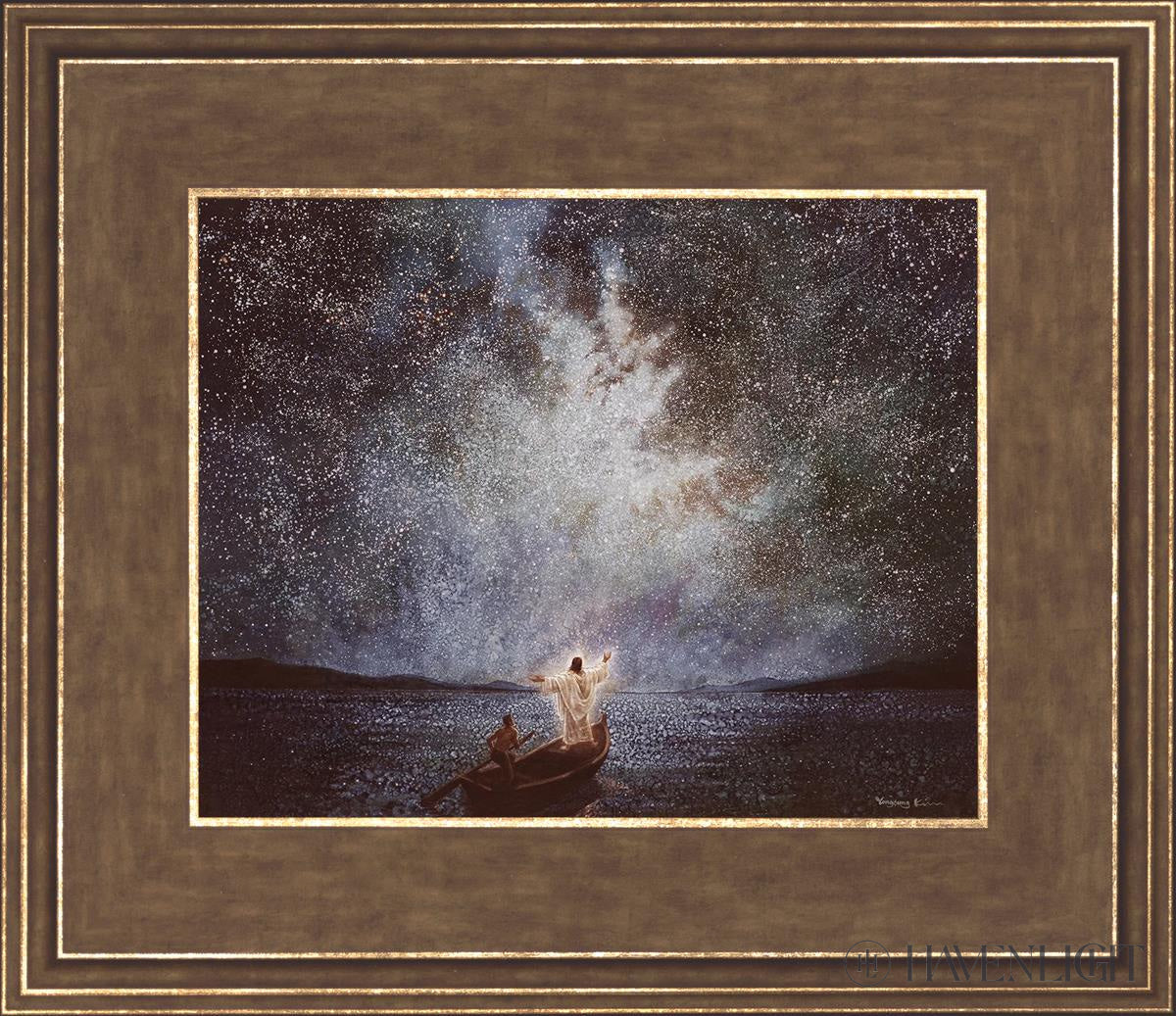 Calm And Stars Open Edition Print / 10 X 8 Gold 14 3/4 12 Art
