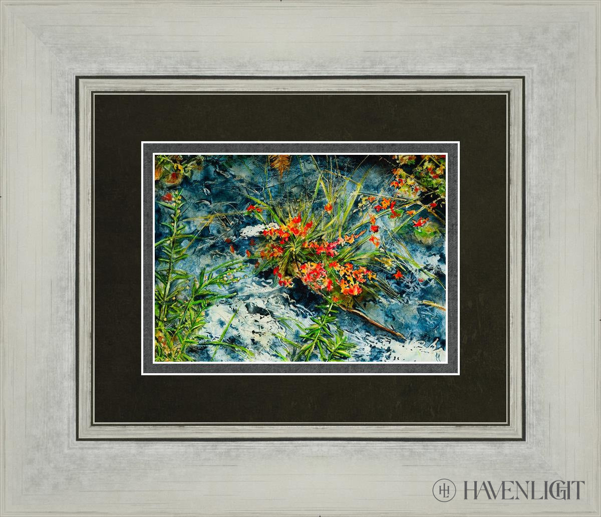 Cascade Flowers Open Edition Print / 7 X 5 Silver 14 1/4 12 Art