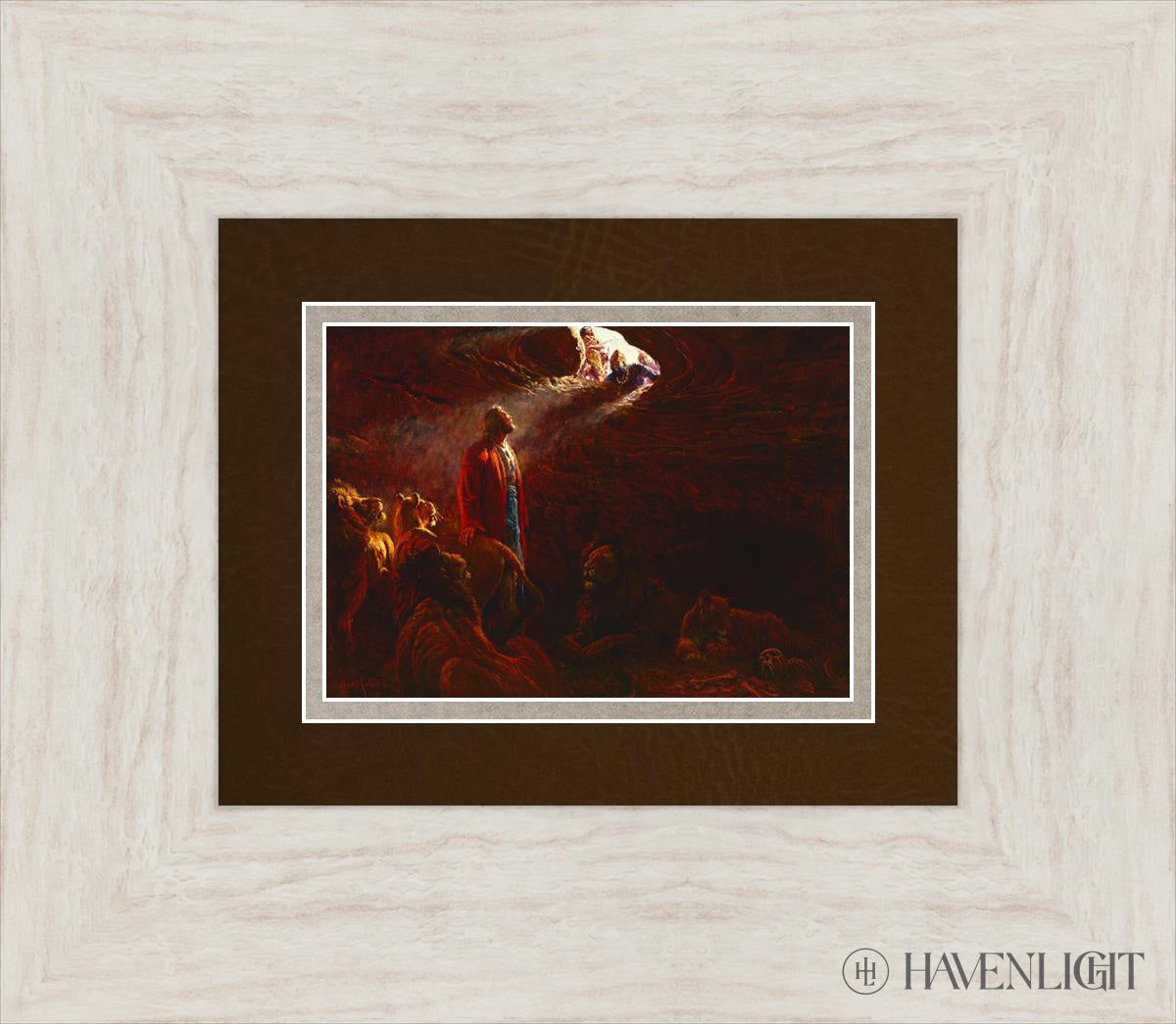 Daniel And The Lions Den Open Edition Print / 7 X 5 Ivory 15 1/2 13 Art
