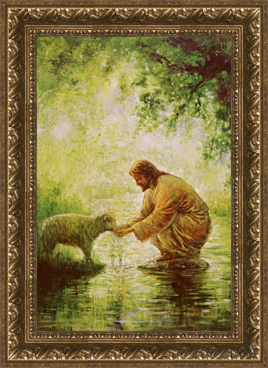 Gentle Shepherd Open Edition Canvas / 16 X 24 Gold 21 3/4 29 Art
