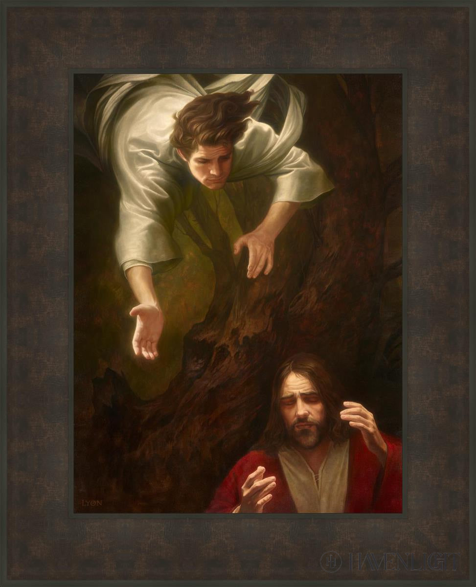 Gethsemane Open Edition Canvas / 18 X 24 Bronze Frame 25 3/4 31 Art