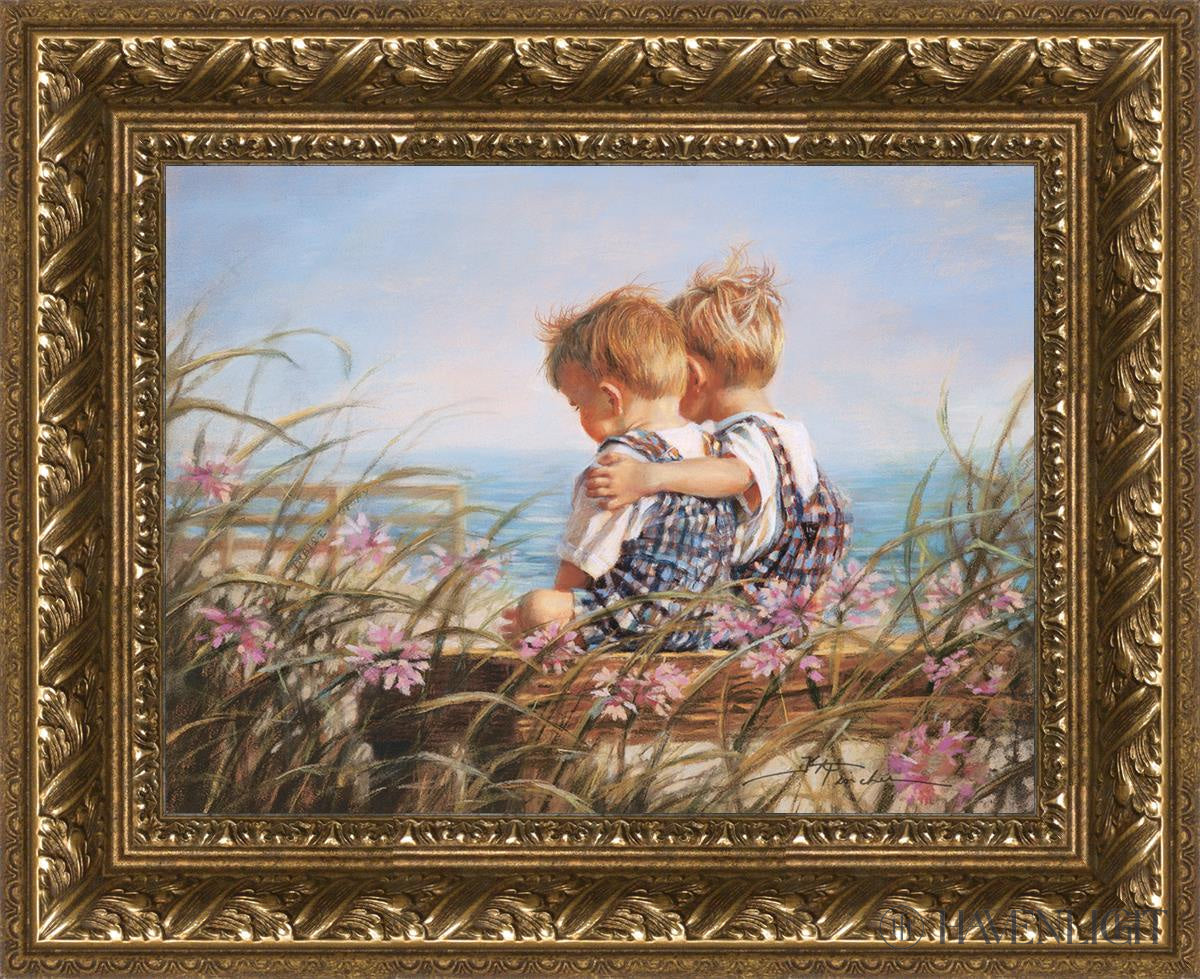 Heart Hugs Open Edition Canvas / 16 X 12 Gold 21 3/4 17 Art