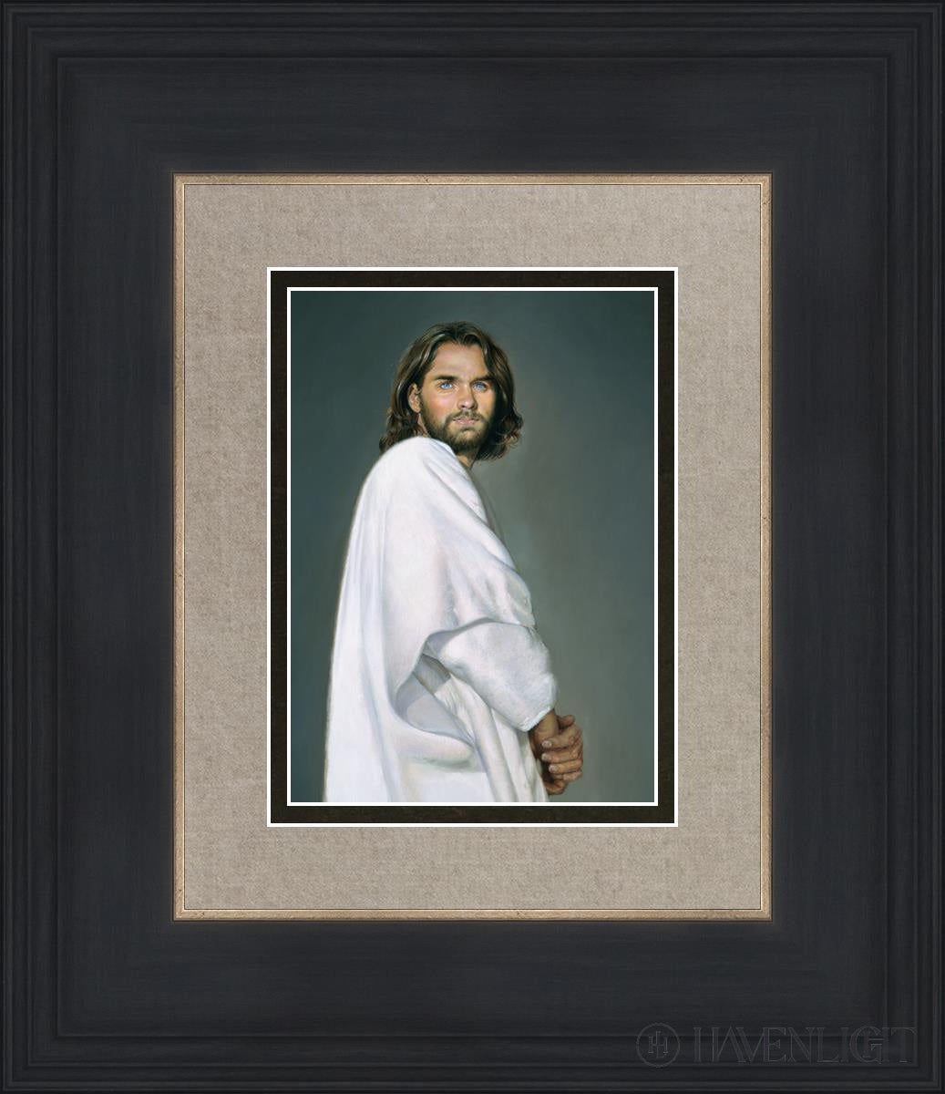Jesus Open Edition Print / 5 X 7 Black 12 3/4 14 Art