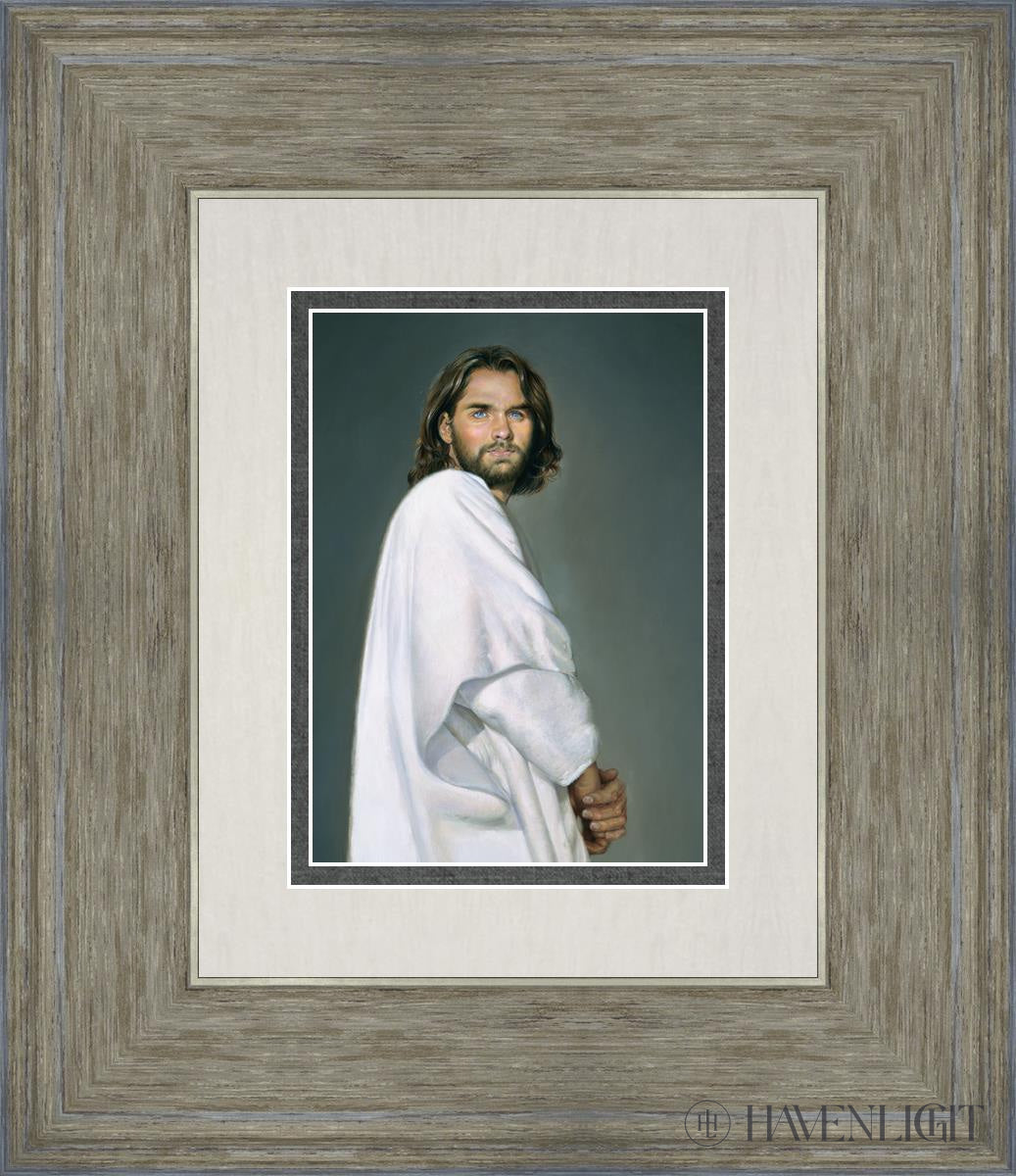 Jesus Open Edition Print / 5 X 7 Gray 12 3/4 14 Art