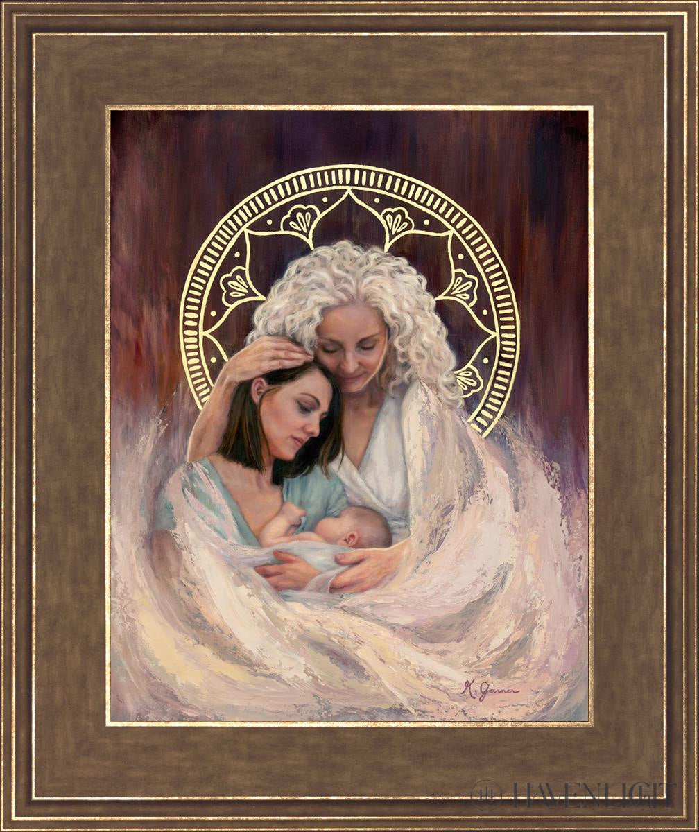 Mothers Embrace Open Edition Print / 11 X 14 Gold 15 3/4 18 Art