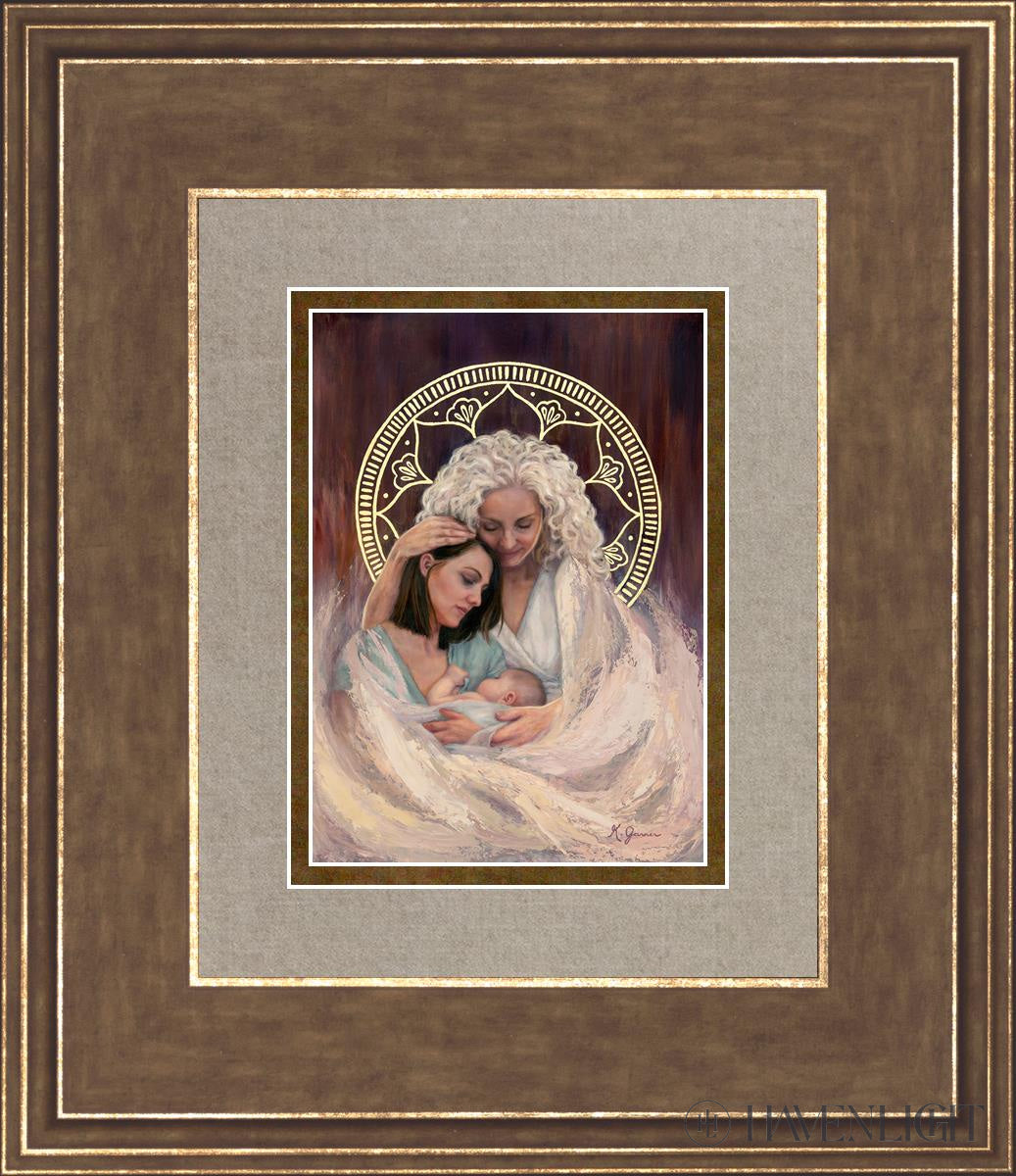 Mothers Embrace Open Edition Print / 5 X 7 Gold 12 3/4 14 Art
