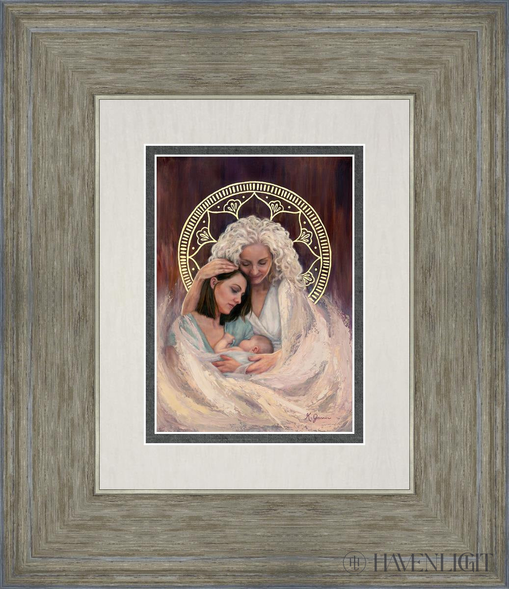 Mothers Embrace Open Edition Print / 5 X 7 Gray 12 3/4 14 Art
