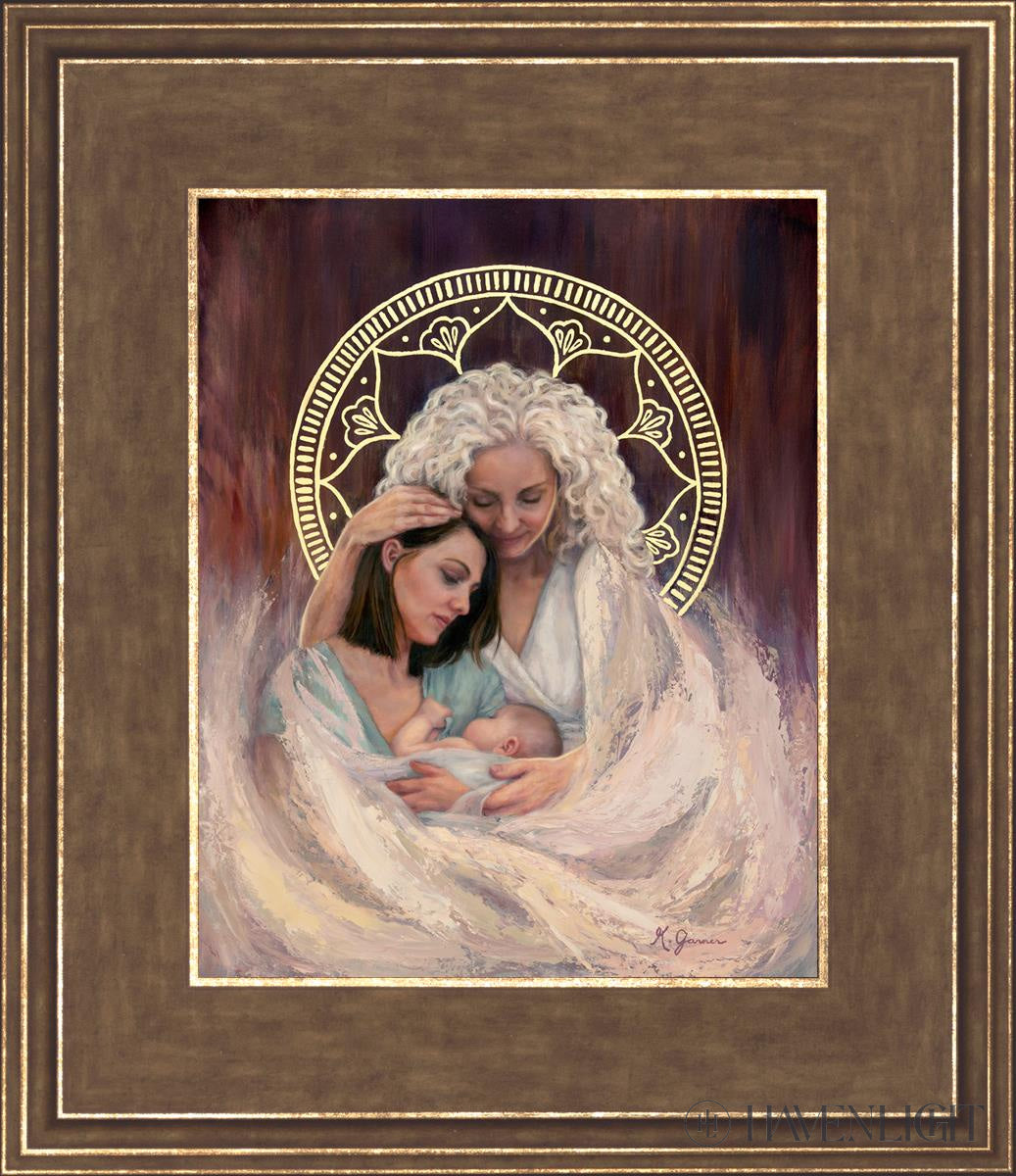 Mothers Embrace Open Edition Print / 8 X 10 Gold 12 3/4 14 Art