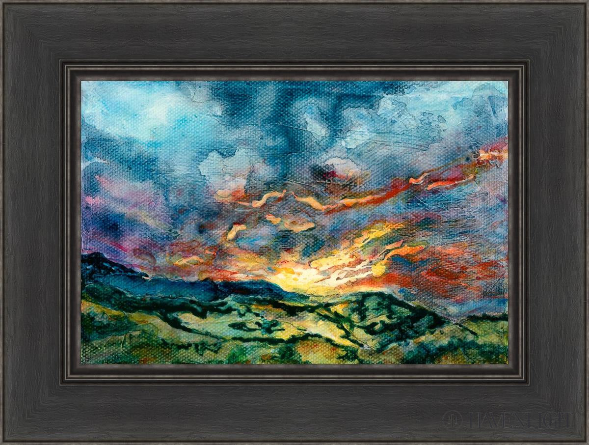 Mountain Sunset Open Edition Canvas / 18 X 12 Black 24 1/2 Art