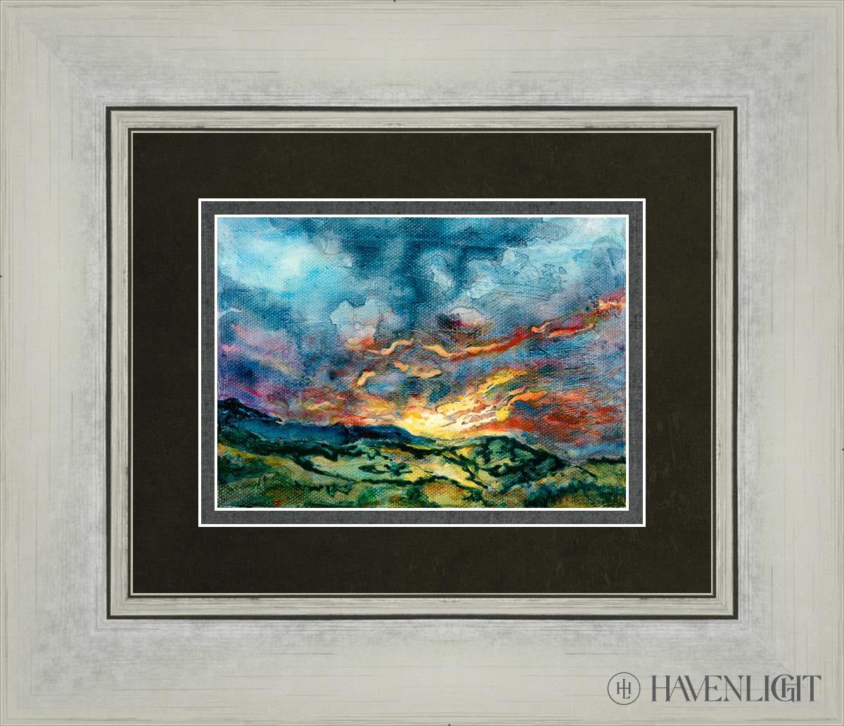 Mountain Sunset Open Edition Print / 7 X 5 Silver 14 1/4 12 Art