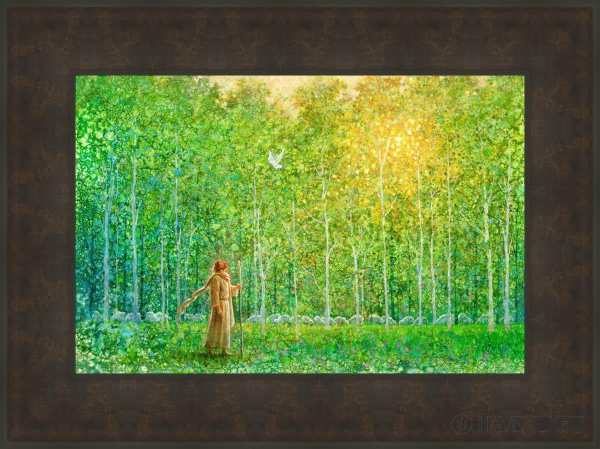 Shepherd Of My Heart Open Edition Canvas / 24 X 16 Bronze Frame 31 3/4 23 Art