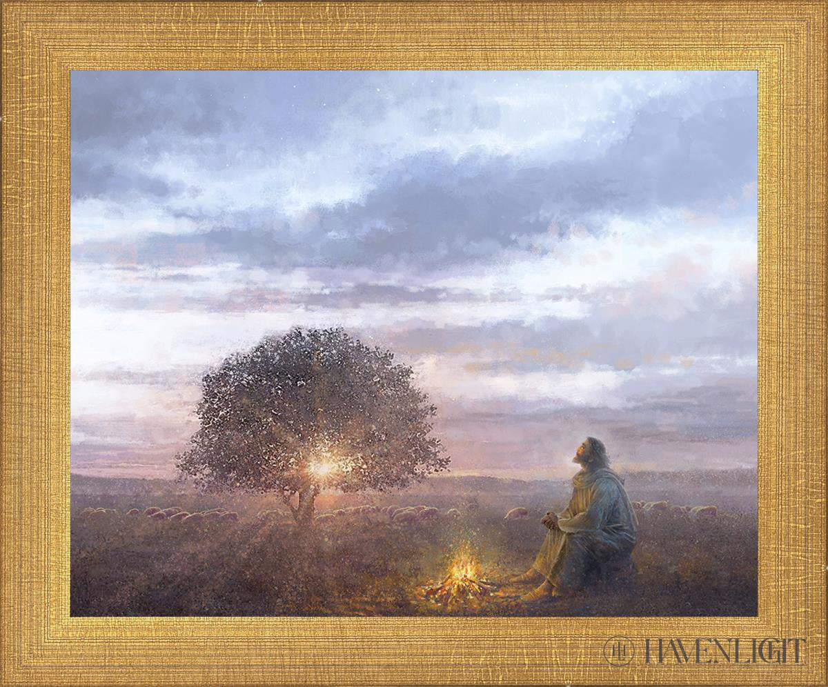 The Light Of Life Open Edition Print / 10 X 8 Matte Gold 11 3/4 9 Art