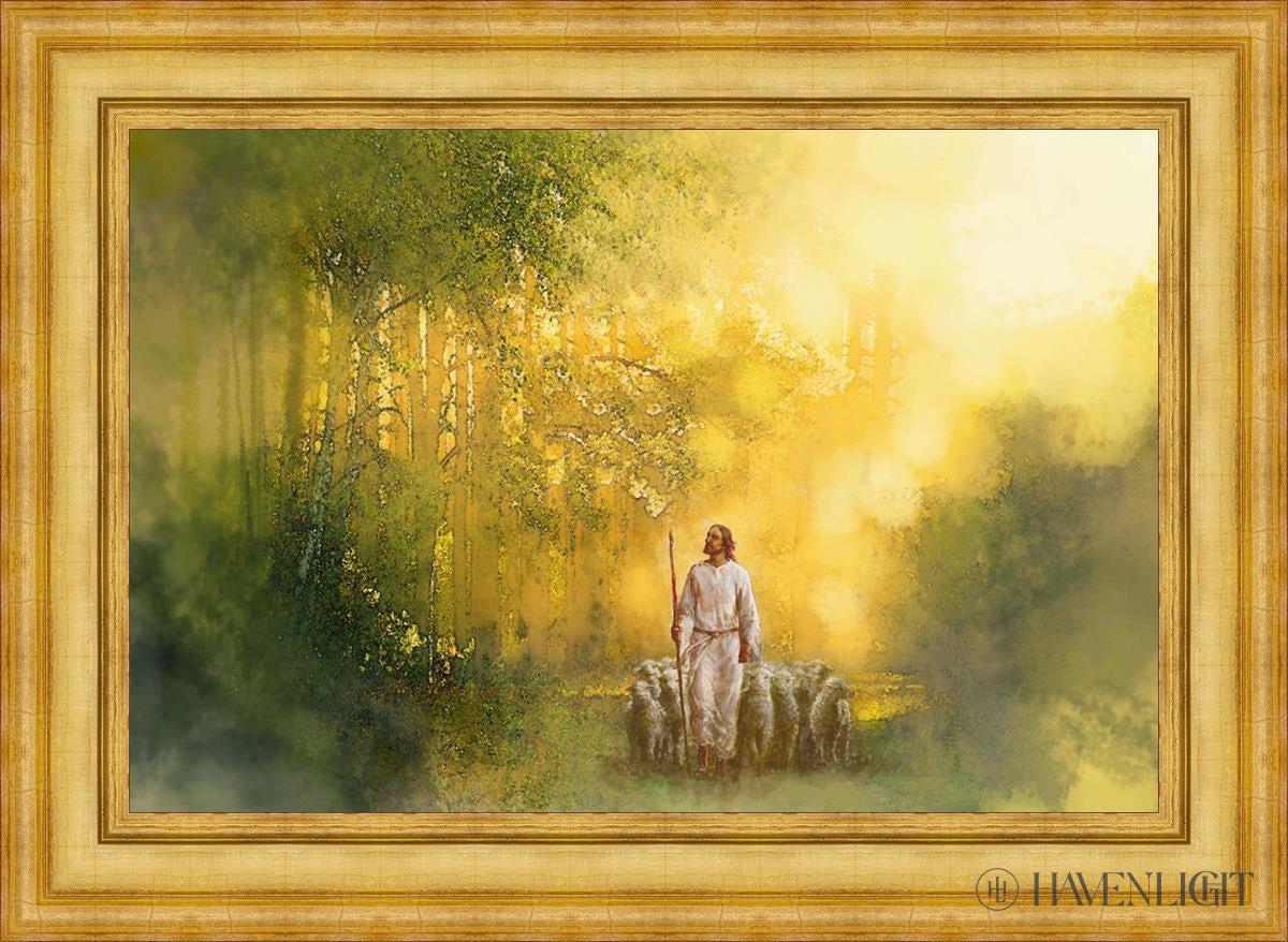 The Lord Is My Shepherd Open Edition Canvas / 36 X 24 Colonial Gold Metal Leaf 44 3/4 32 Art