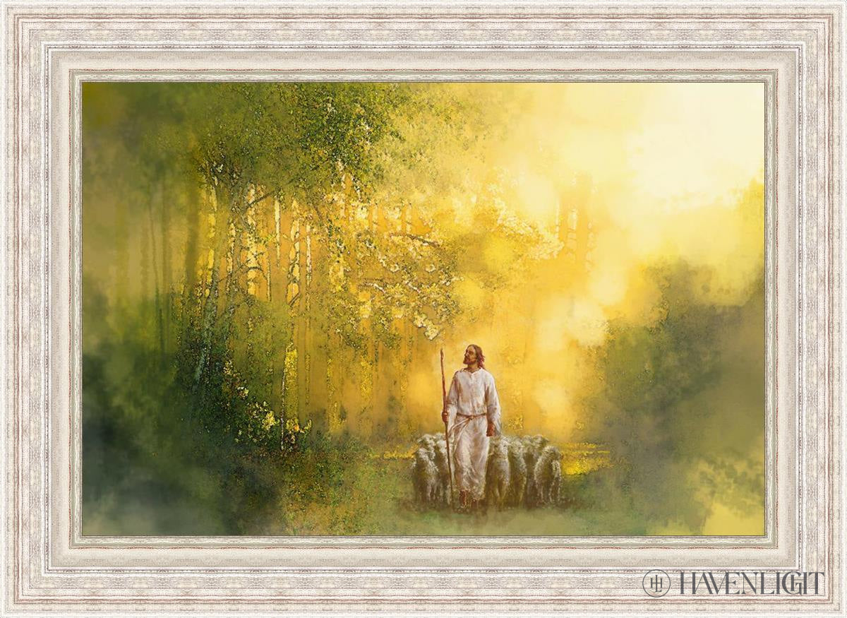 The Lord Is My Shepherd Open Edition Canvas / 36 X 24 Silver Metal Leaf 44 3/8 32 Art