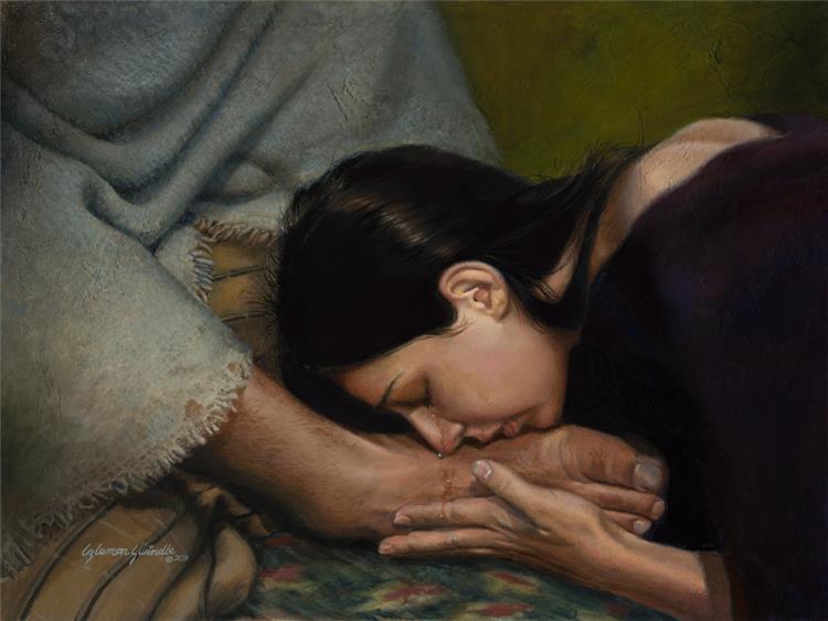 for she loved much by liz lemon swindle mary madgalene kissing the feet of  jesus –