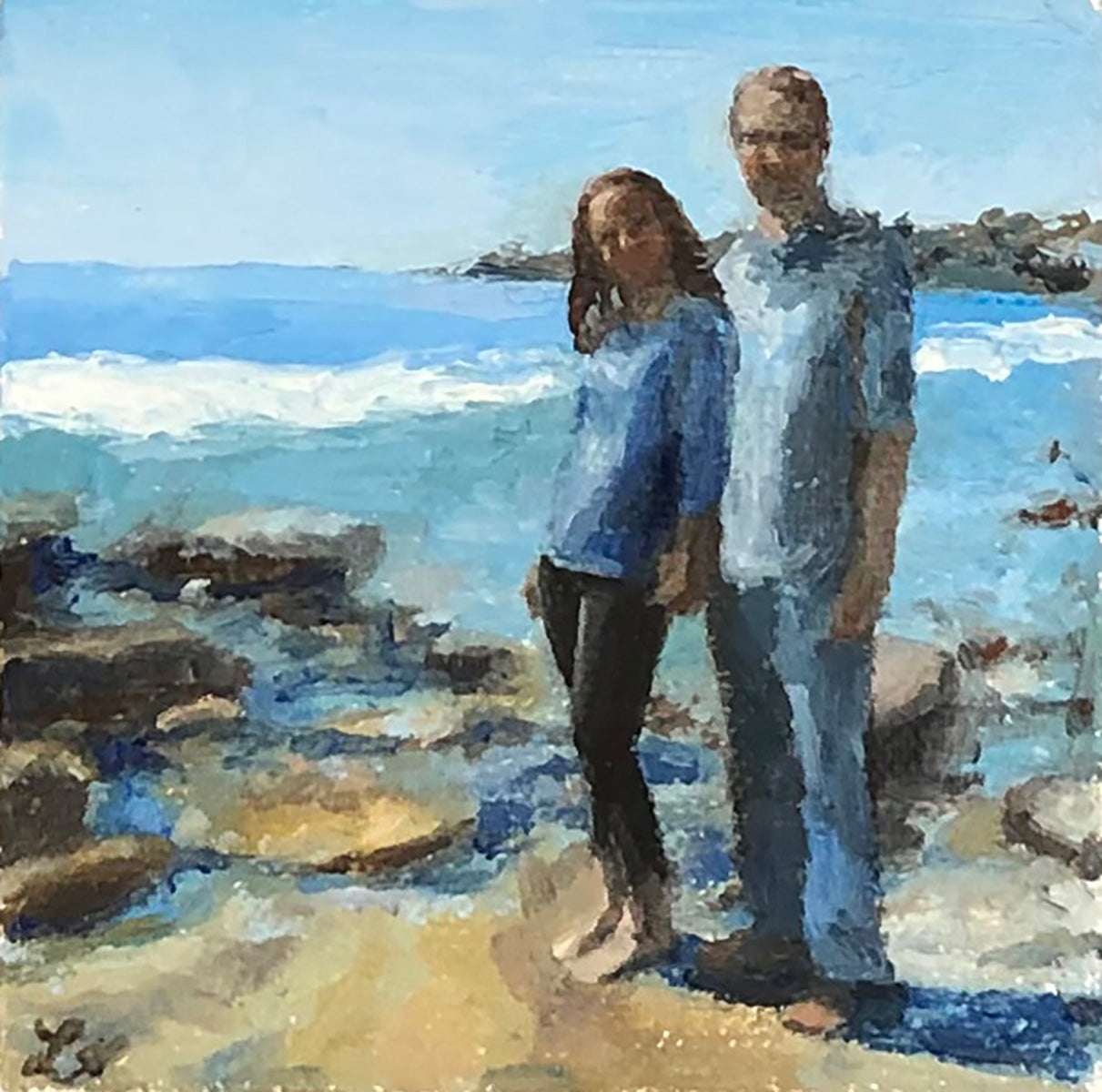 At the Beach by Your Side Original Artwork