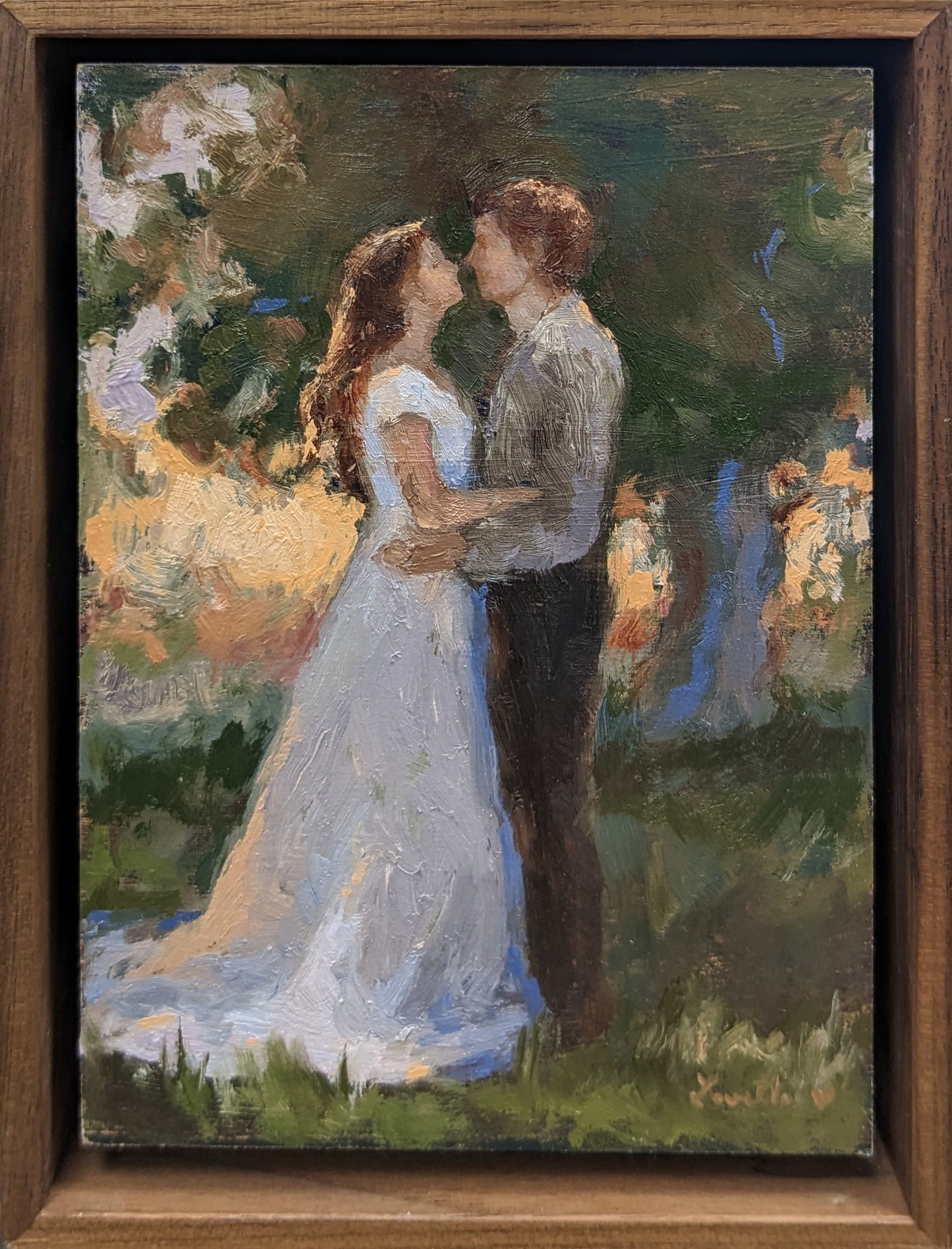 Lovers in an Evening Wood Original Artwork