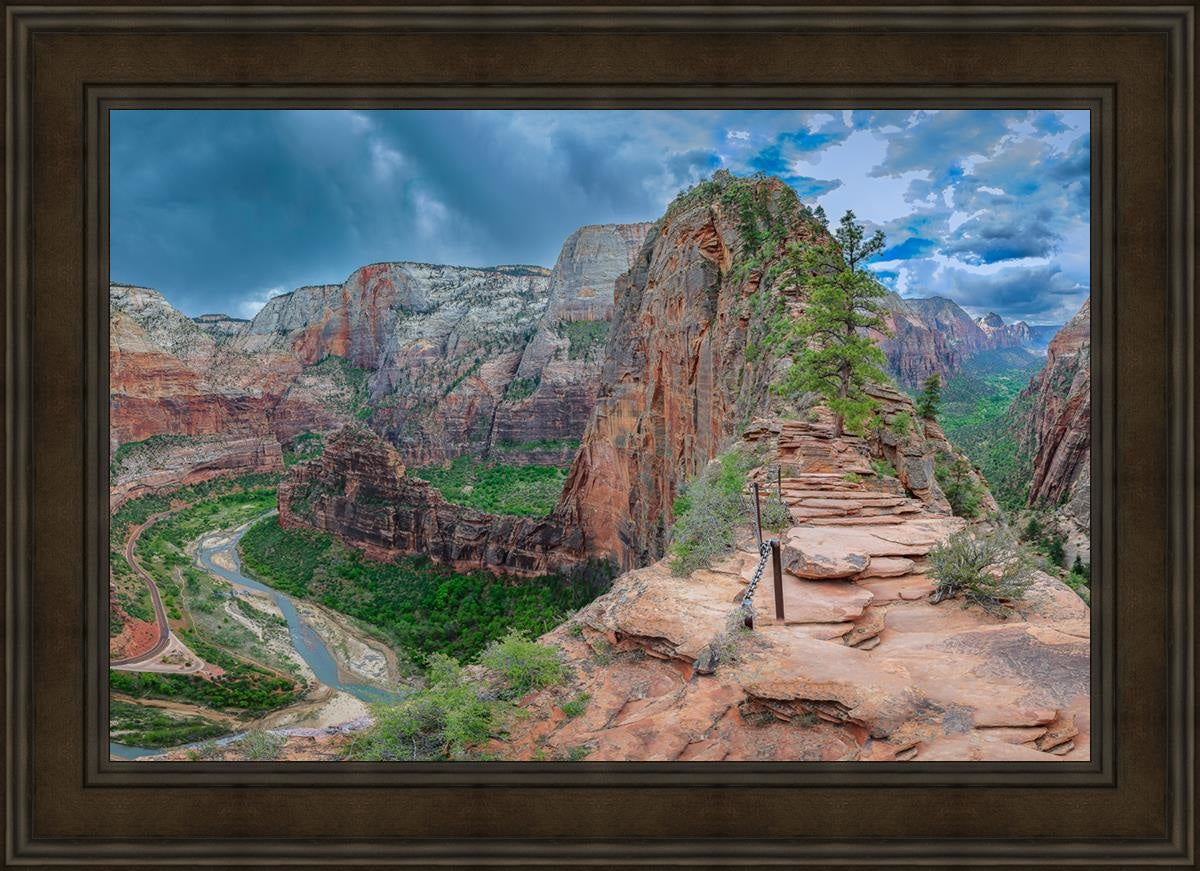 Angels Landing Panoramic Open Edition Canvas / 36 X 24 Brown 43 3/4 31 Art