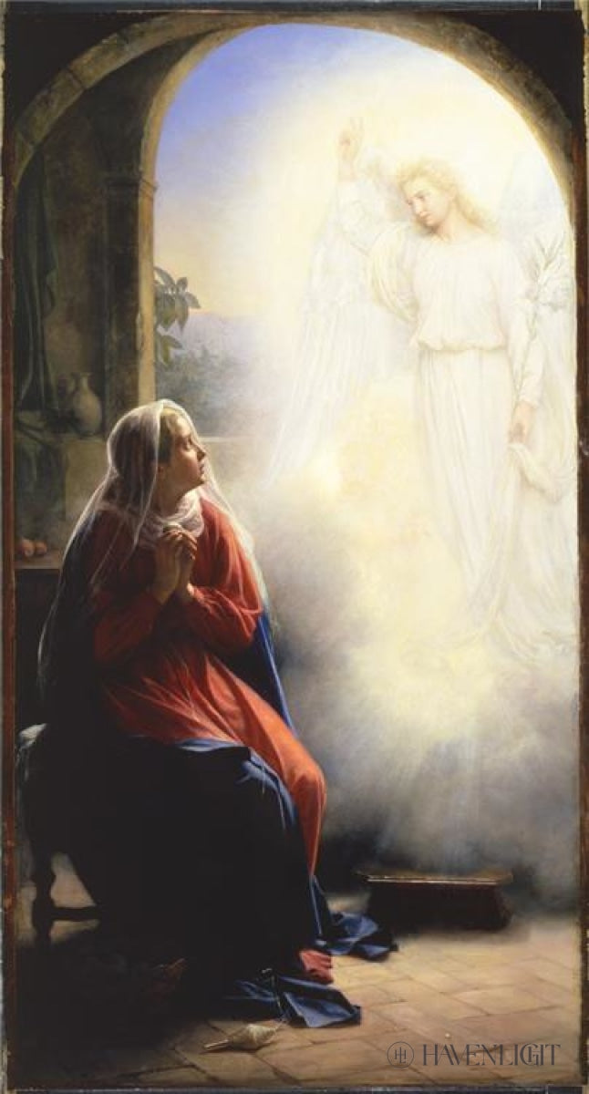 Annunciation Of Mary Open Edition Canvas / 11 X 21 Rolled In Tube Art