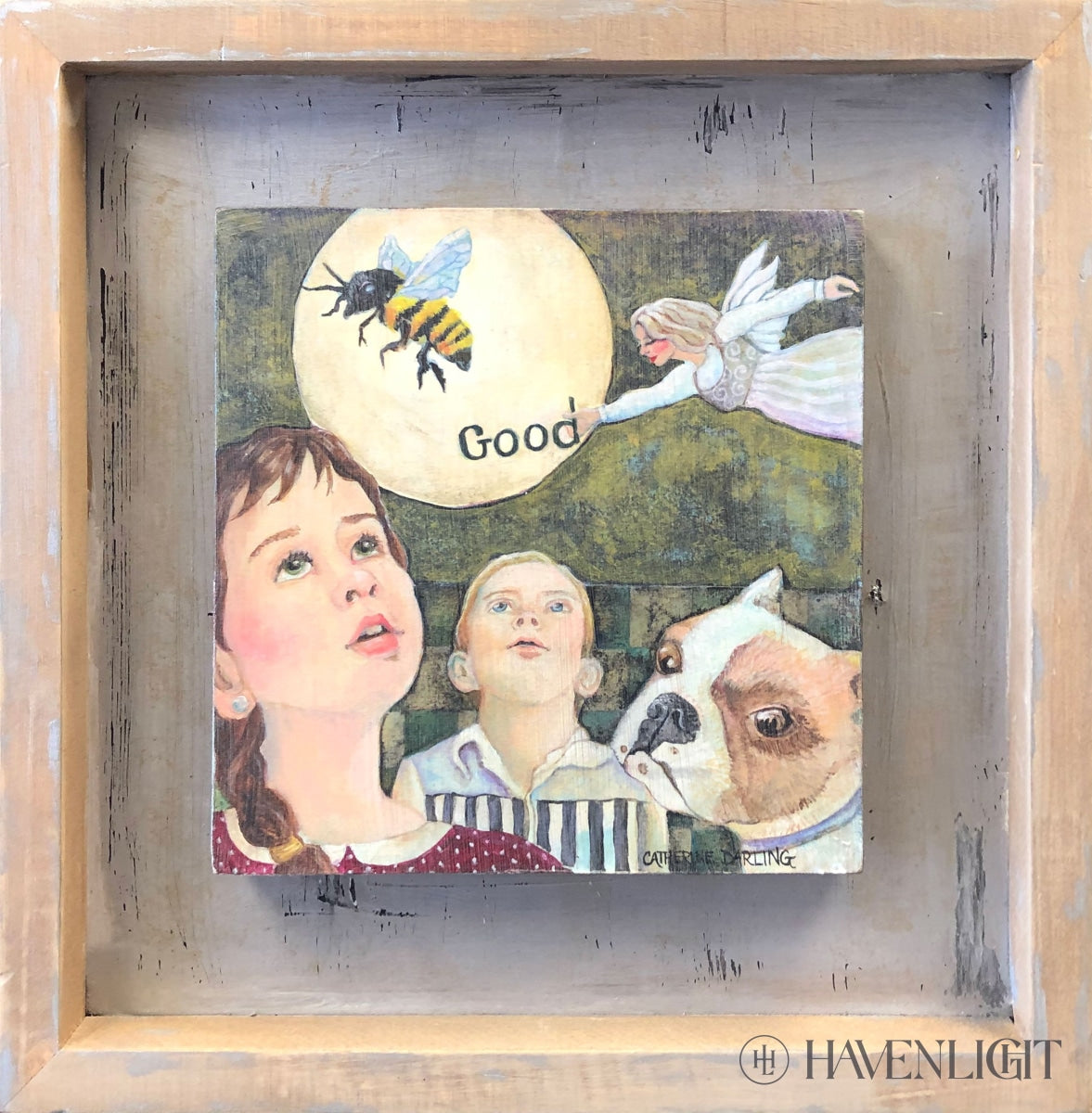 Bee Good Original Artwork Mixed Media On Board