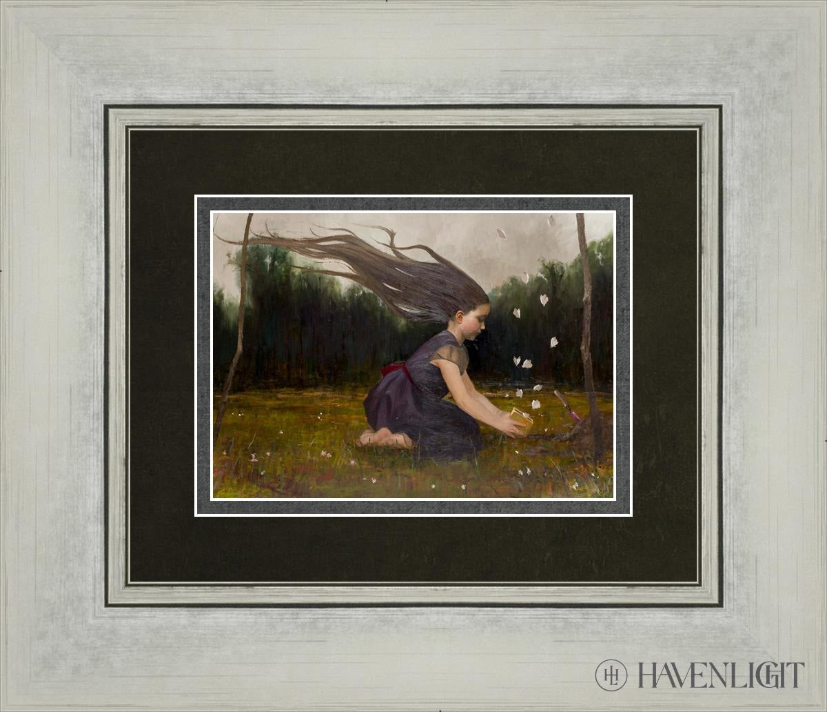 Catching Butterflies Open Edition Print / 7 X 5 Silver 14 1/4 12 Art