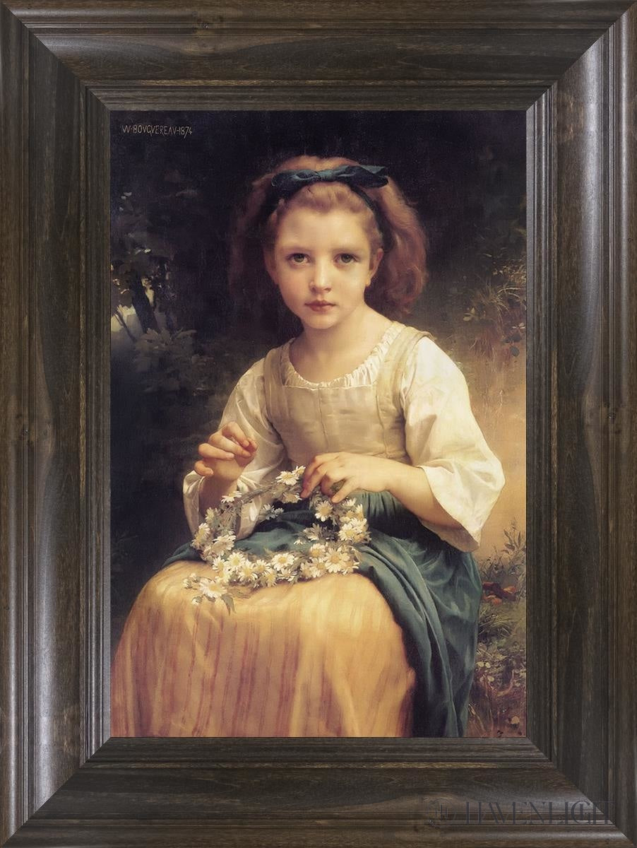 Child Braiding Crown Open Edition Print / 20 X 30 Frame D 40 1/4 Art