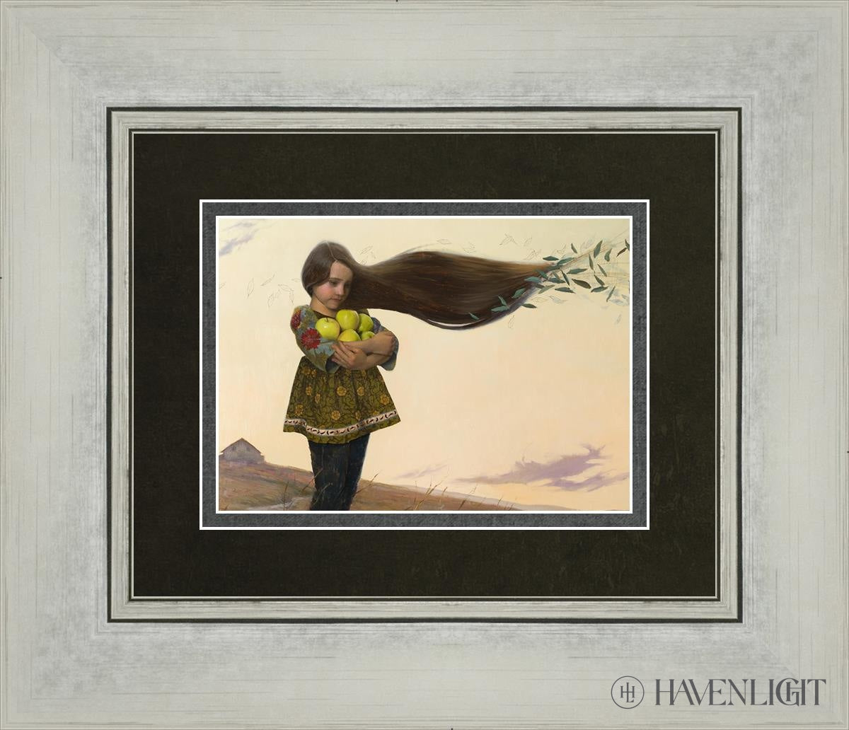 Gathering Apples The Way She Remembers It Open Edition Print / 7 X 5 Silver 14 1/4 12 Art