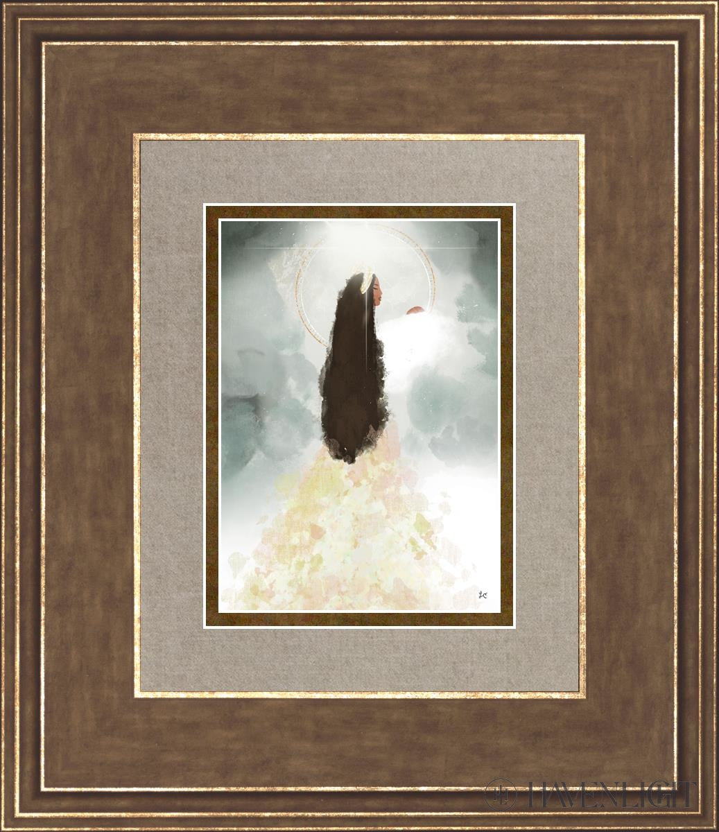Heavenly Mother Open Edition Print / 5 X 7 Gold 12 3/4 14 Art
