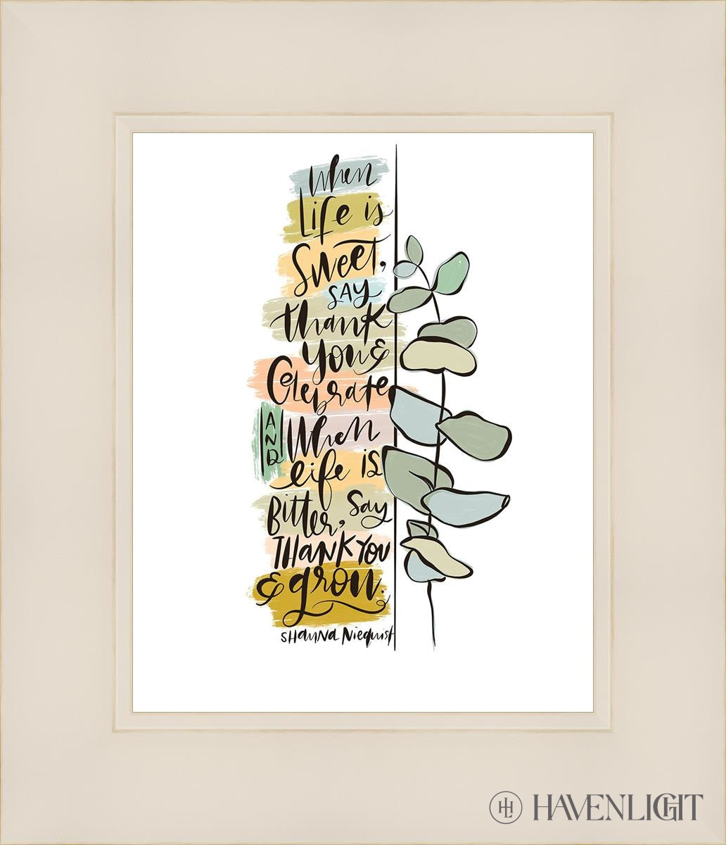 Life Open Edition Print / 8 X 10 White 12 1/4 14 Art