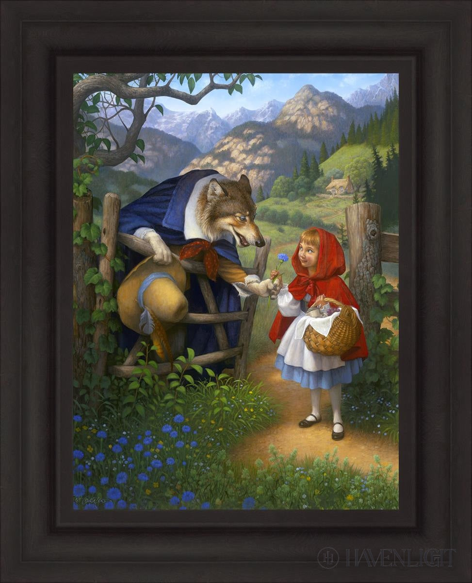 Little Red Riding Hood Meets The Wolf Open Edition Canvas / 18 X 24 Brown 25 3/4 31 Art
