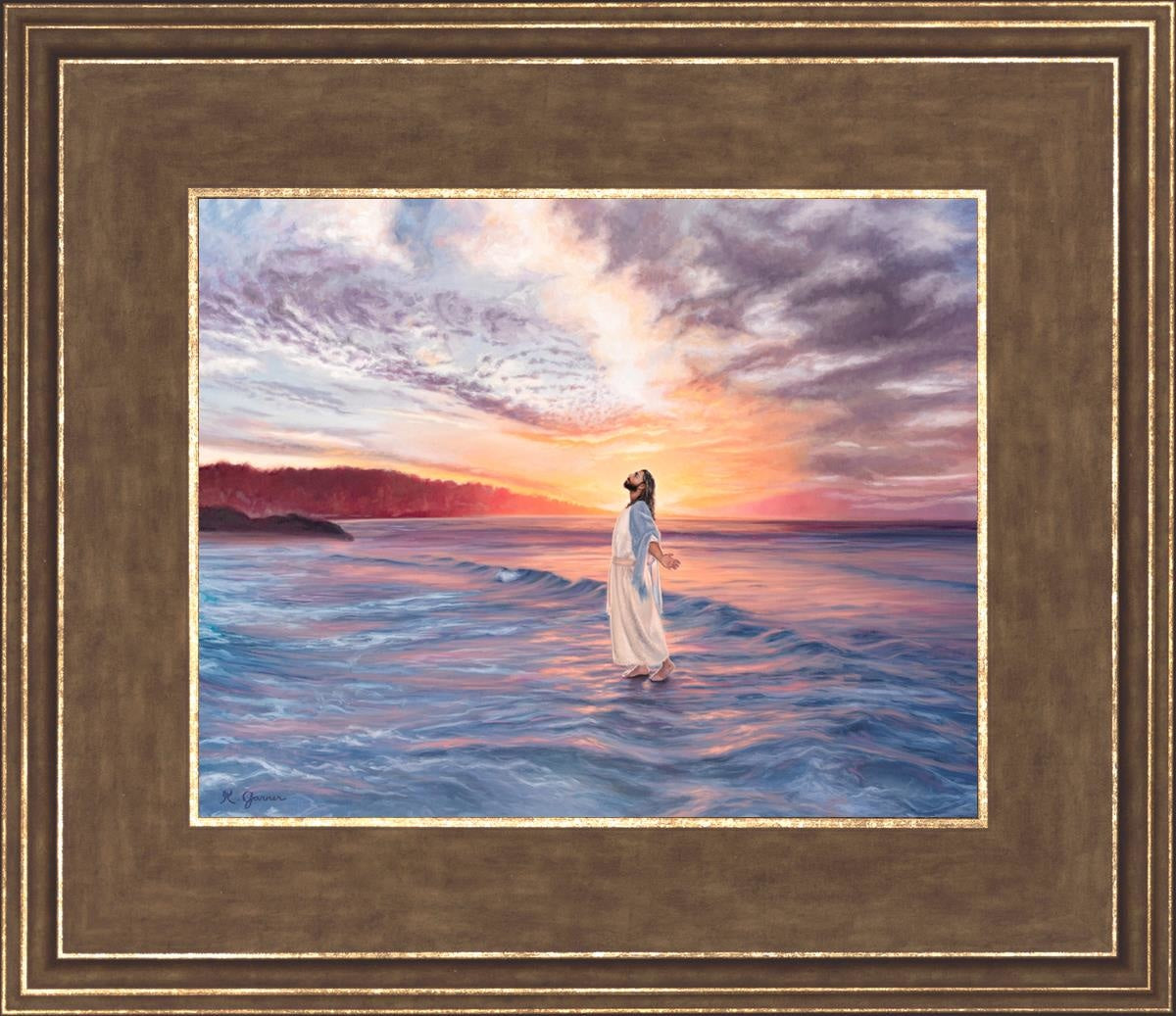 Master Of The Ocean Open Edition Print / 10 X 8 Gold 14 3/4 12 Art
