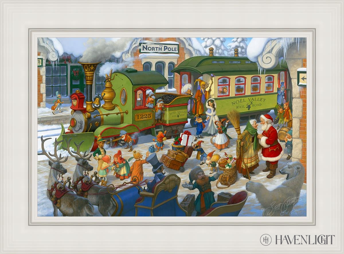 North Pole Depot Open Edition Canvas / 36 X 24 White 45 3/4 33 Art