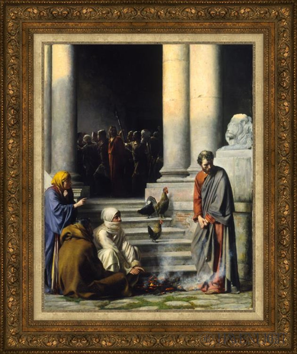 Peters Denial Open Edition Canvas / 31 1/2 X 40 Frame A 53 44 Art