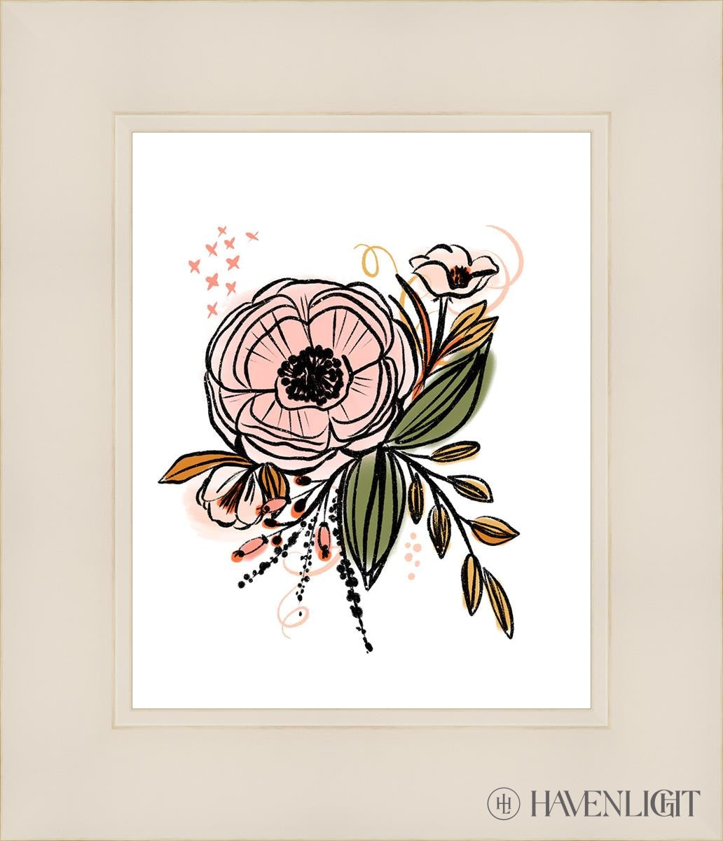 Posy Open Edition Print / 8 X 10 White 12 1/4 14 Art