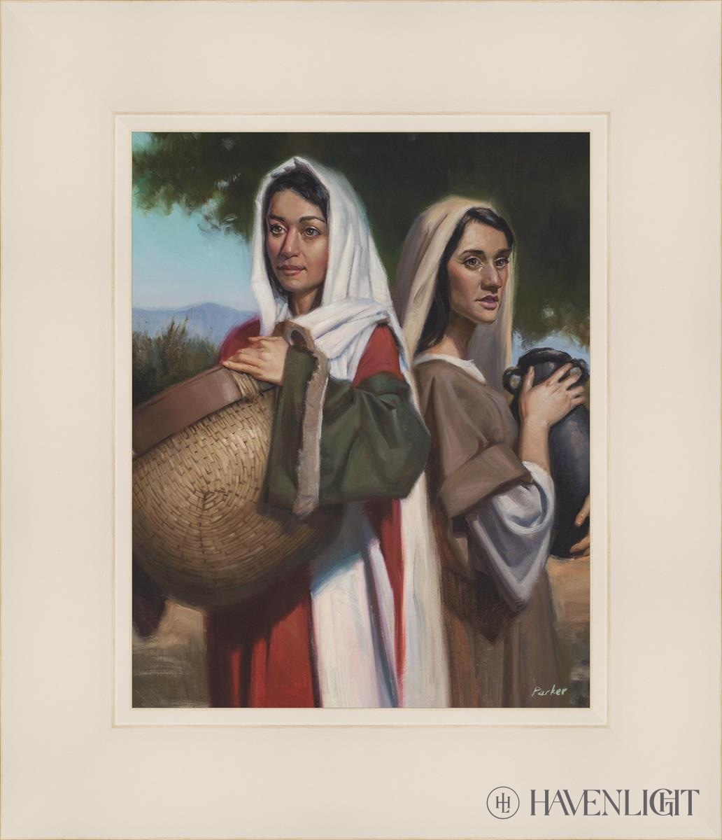 Rachel And Leah Open Edition Print / 8 X 10 White 12 1/4 14 Art