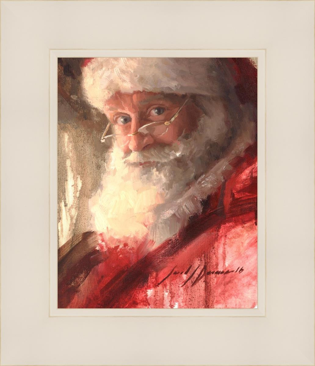 Santa Open Edition Print / 8 X 10 White 12 1/4 14 Art