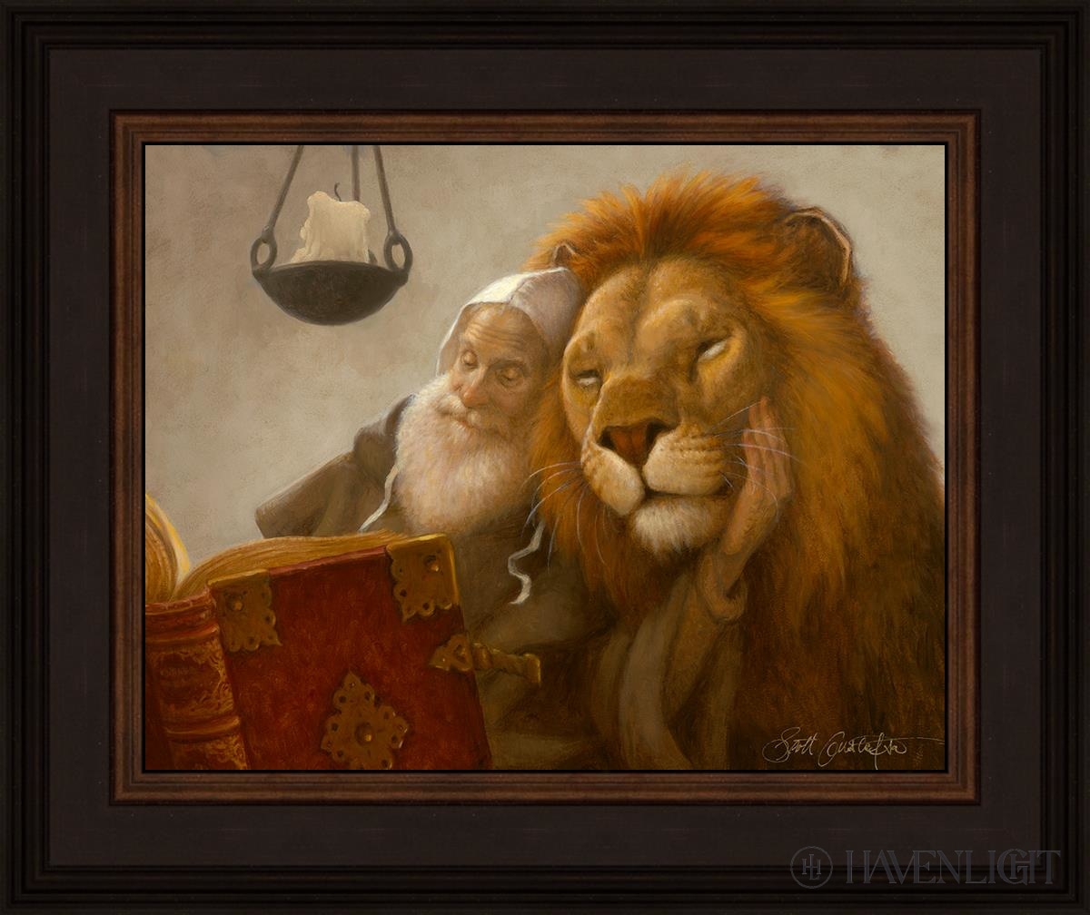 St. Jerome And The Lion Open Edition Canvas / 14 X 11 Brown 18 3/4 15 Art